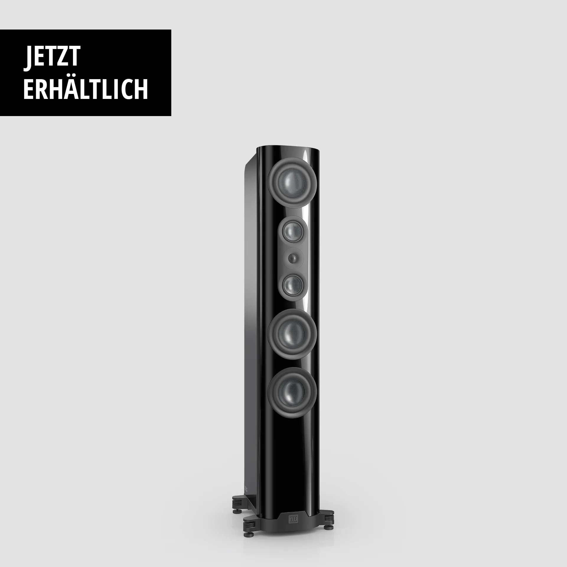 nuVero nova 14 - mittlerer Standlautsprecher in Schwarz