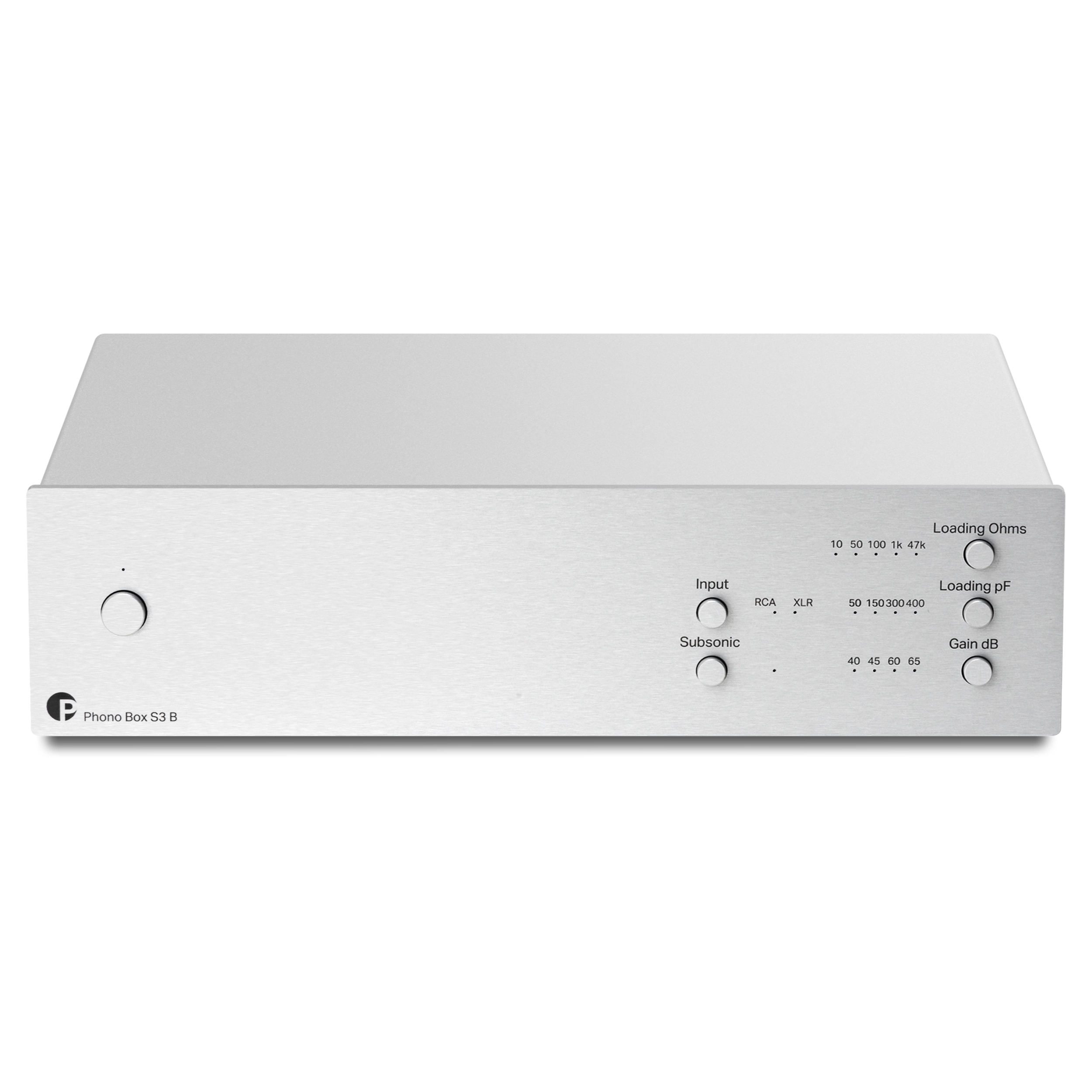 Pro-Ject Phono Box S3 B Front Silber