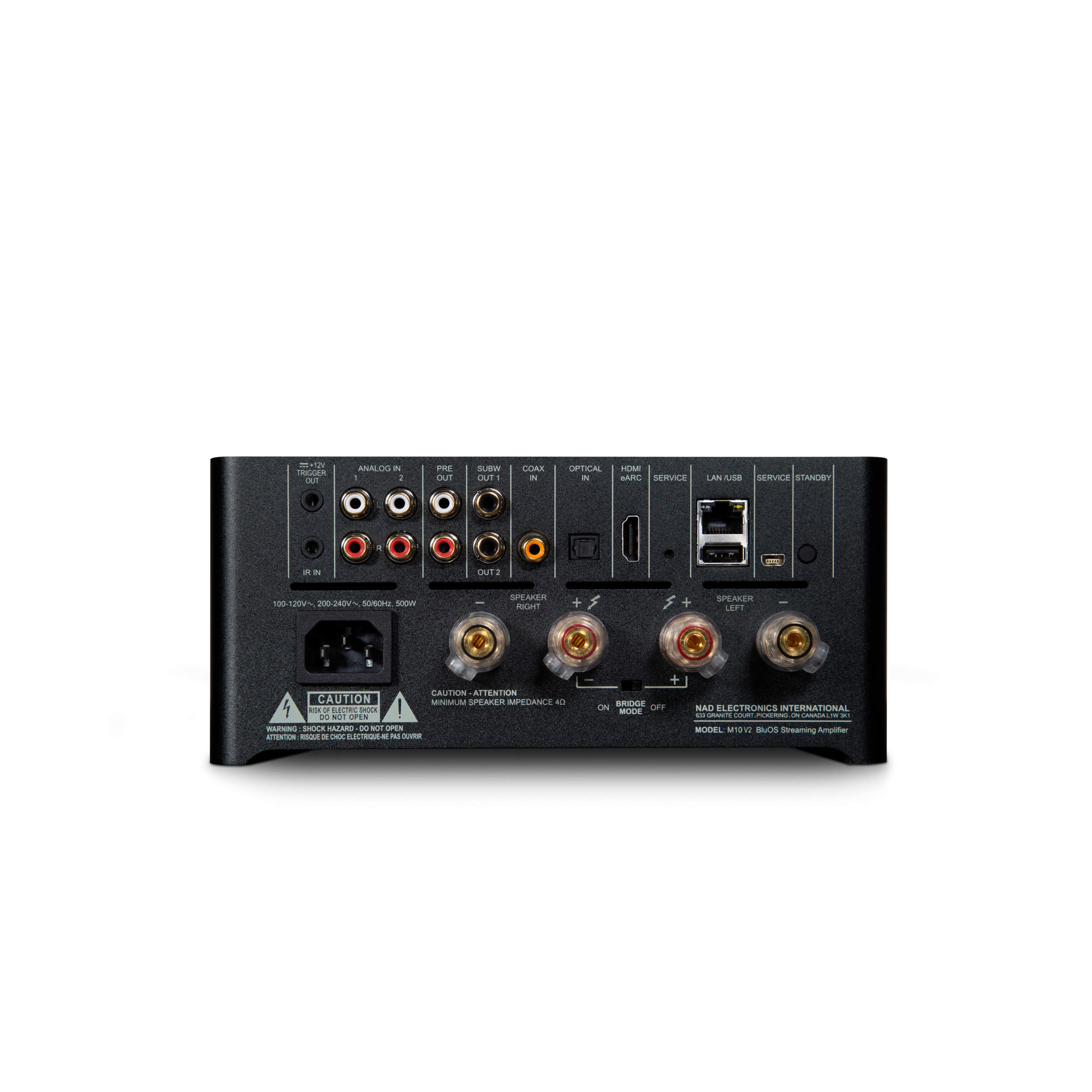 Nad Streaming Vollverstärker M10V2 Rückseite Nad Streaming Vollverstärker M10V2 Rückseite