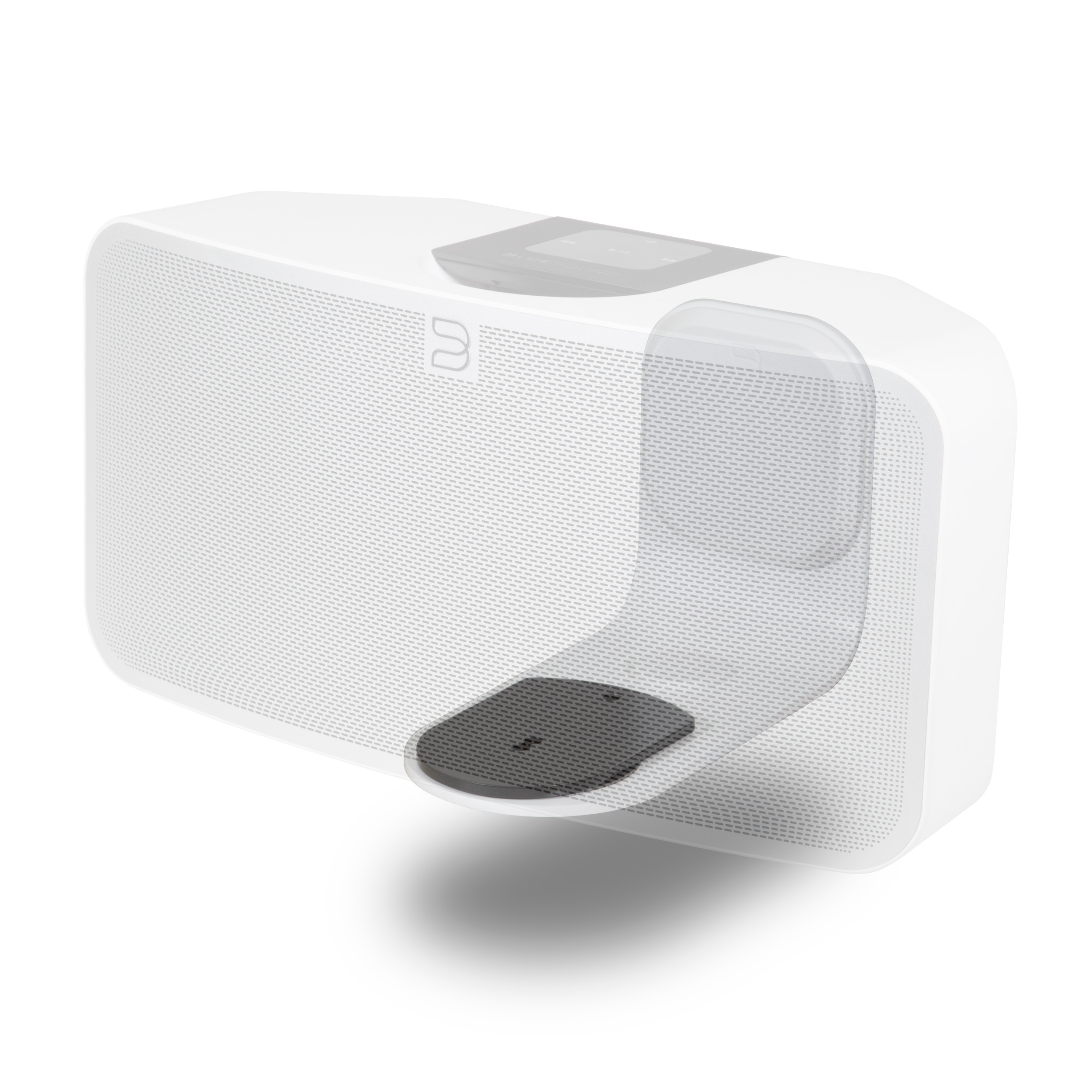 Bluesound Wandhalter WM200 weiß mit Pulse Bluesound Wandhalter WM200 weiß mit Pulse