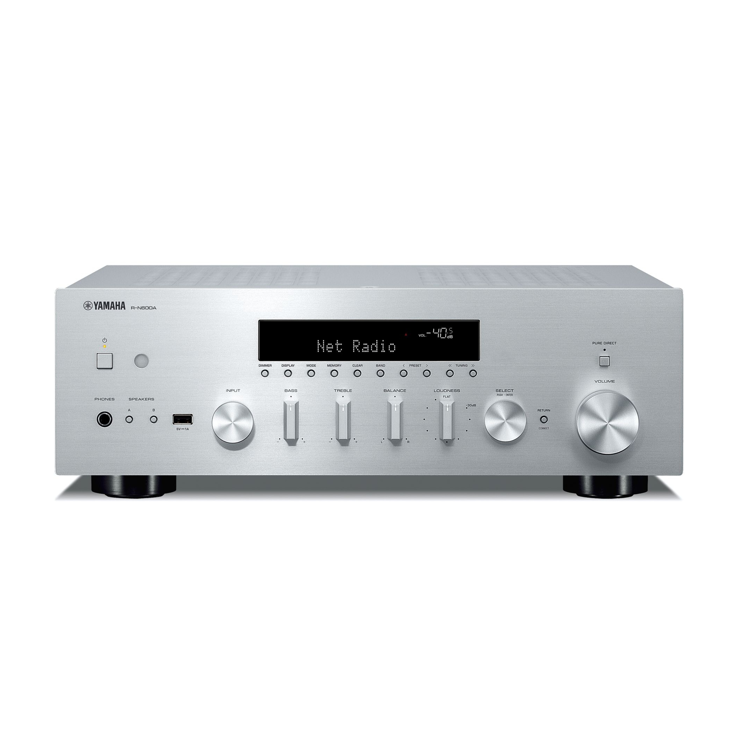 Yamaha Stereoreceiver R-N600A silber Rückseite Yamaha Stereoreceiver R-N600A silber Rückseite