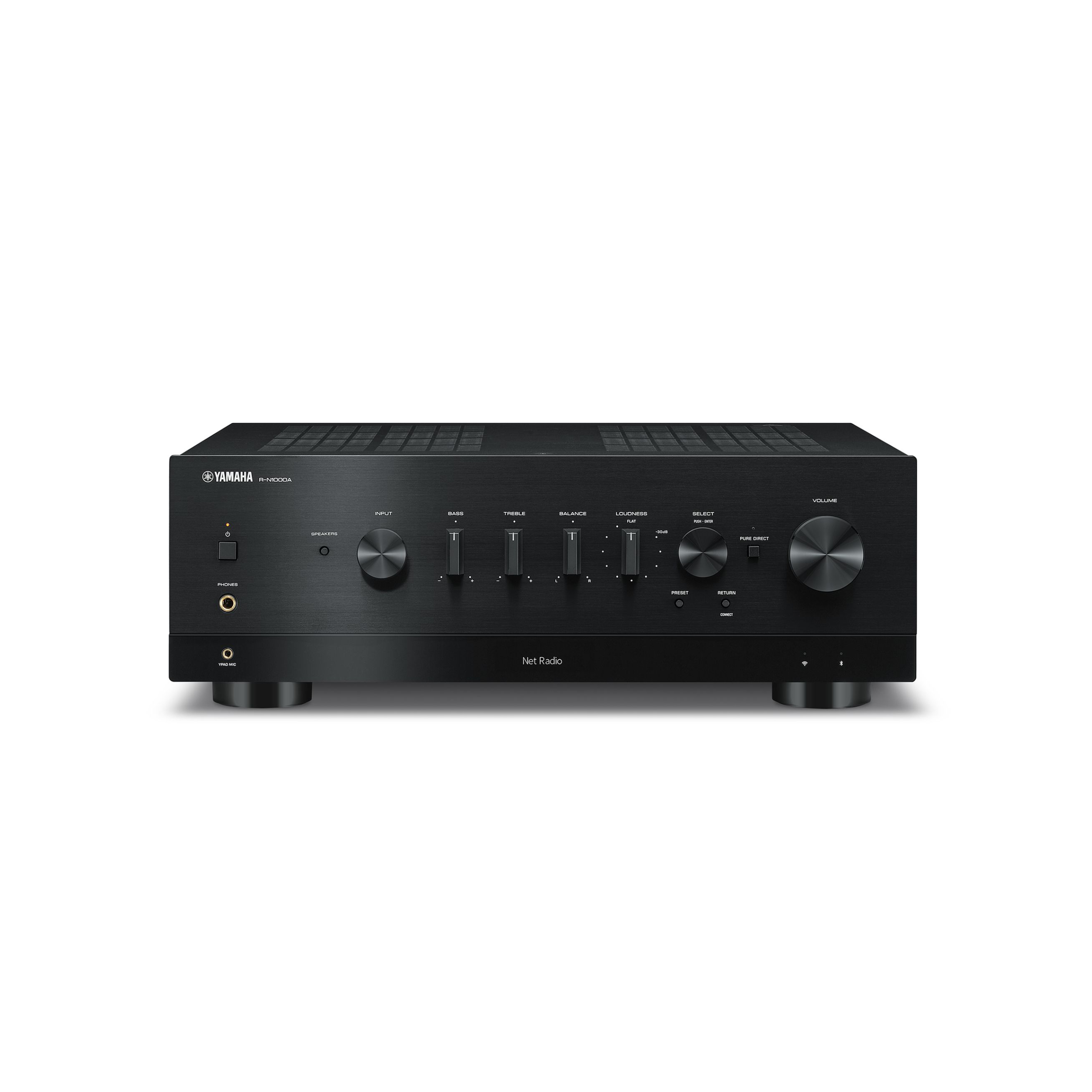 Yamaha Stereoreceiver R-N1000A schwarz Vorderseite Yamaha Stereoreceiver R-N1000A schwarz Vorderseite