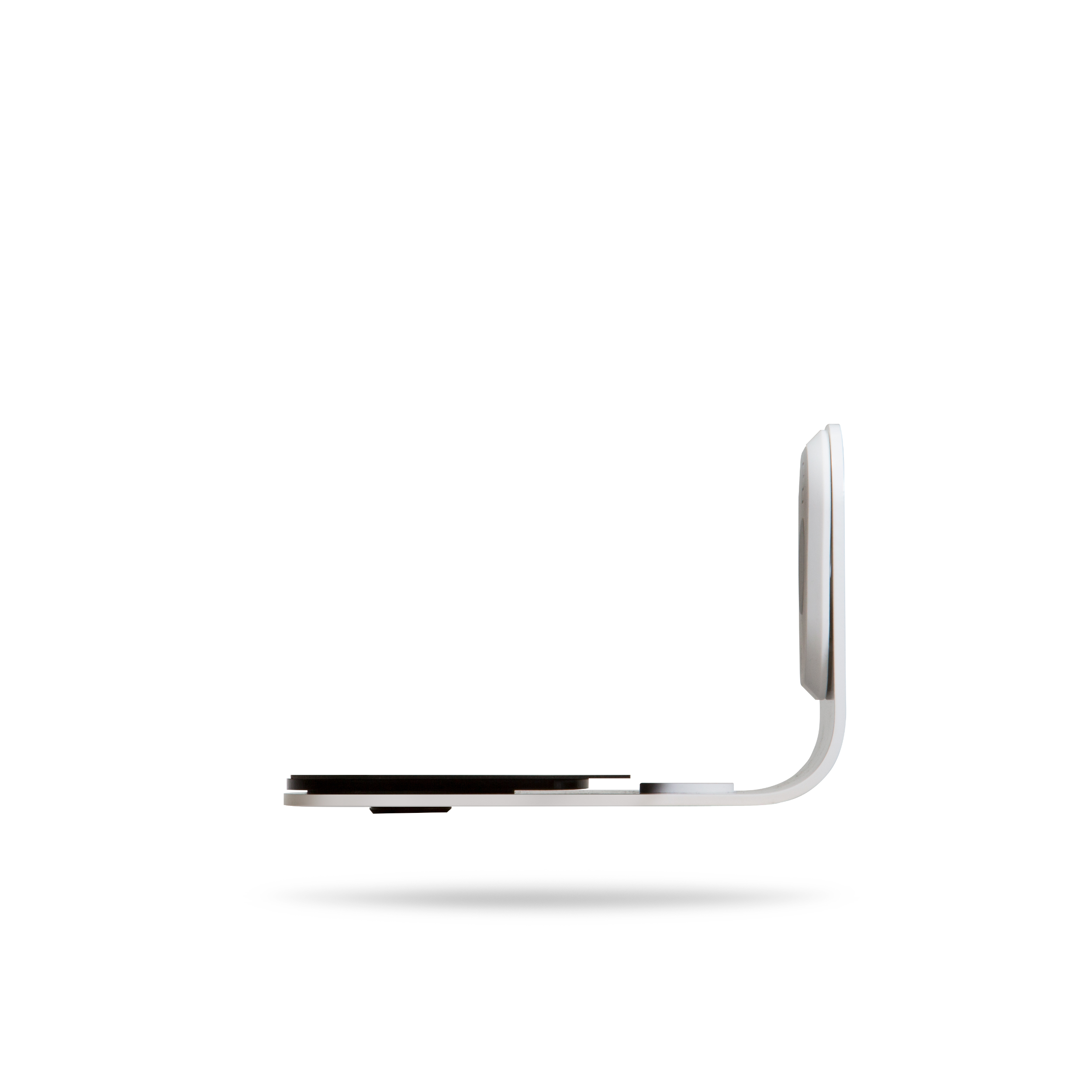 Bluesound Wandhalter WM200 weiß side Bluesound Wandhalter WM200 weiß side