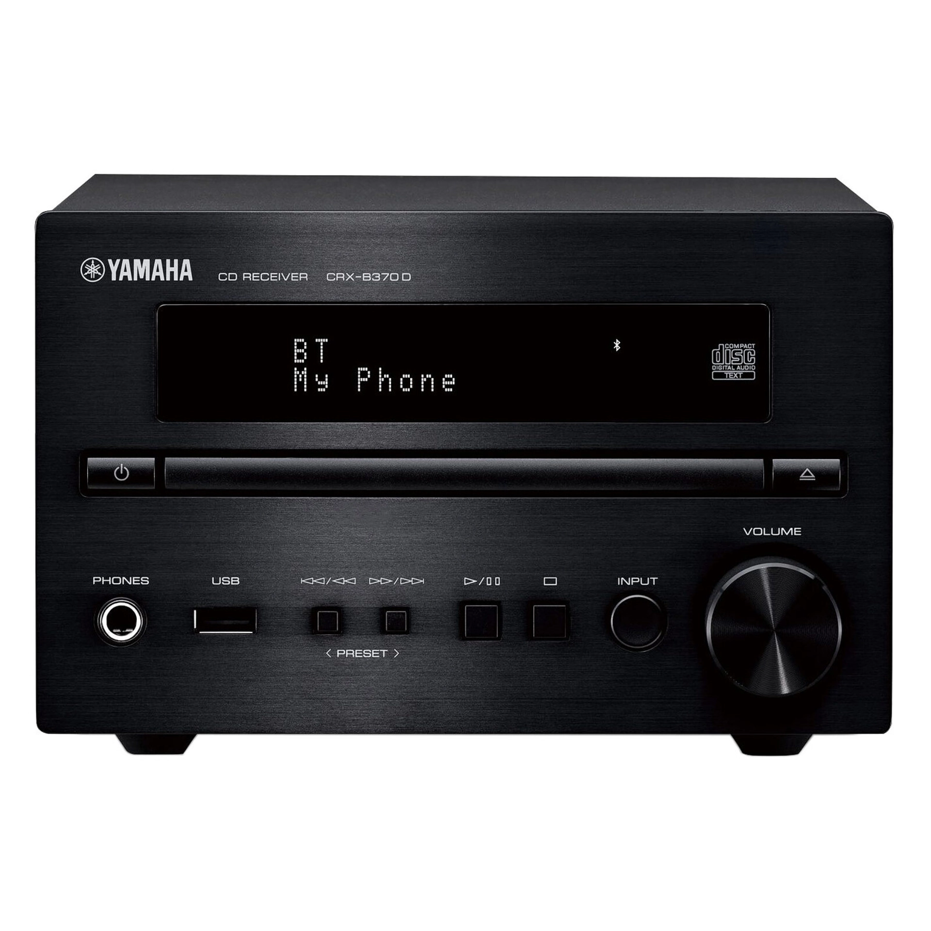 Yamaha CRX-B-370D schwarz Frontansicht