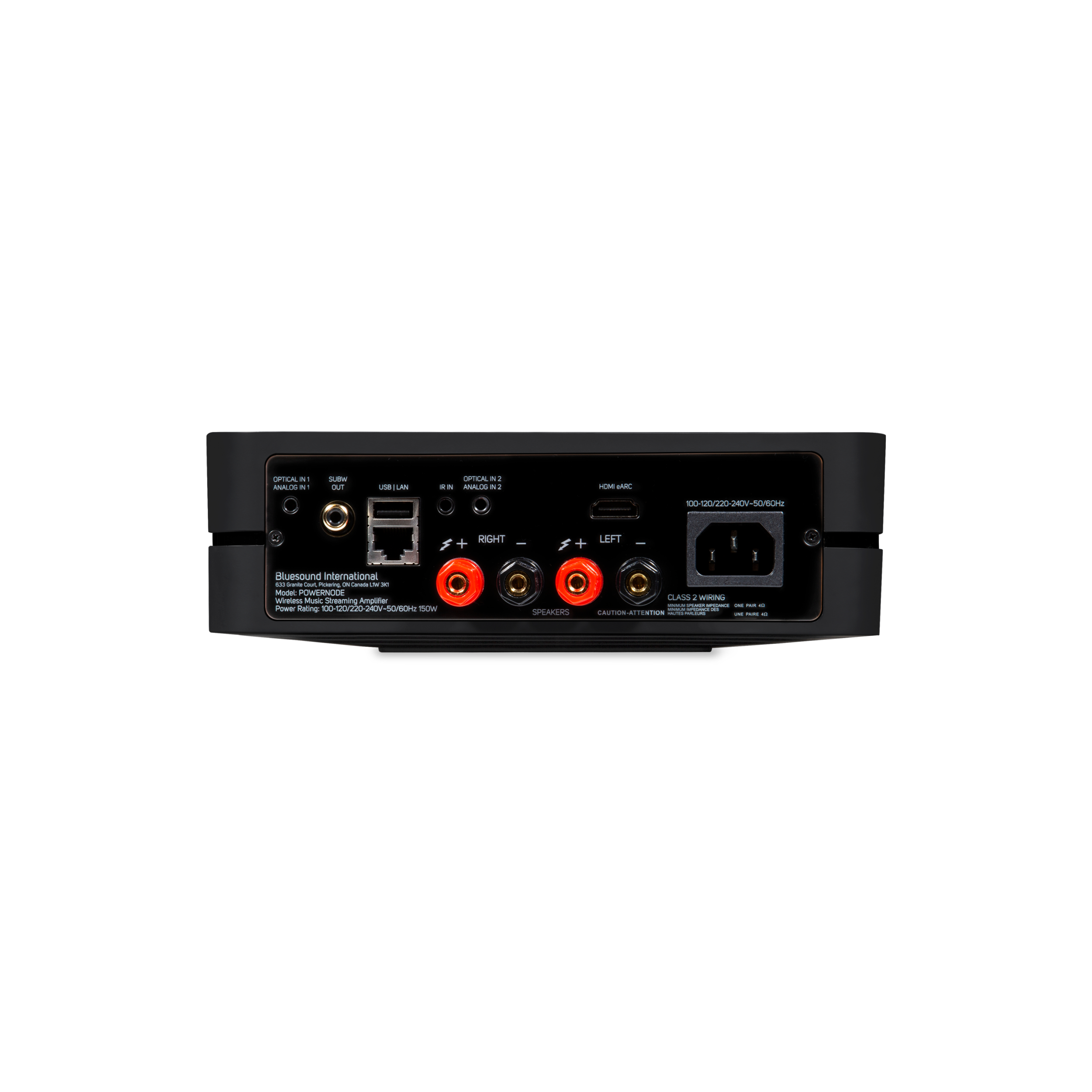 Bluesound Powernode schwarz  back Bluesound Powernode schwarz  back