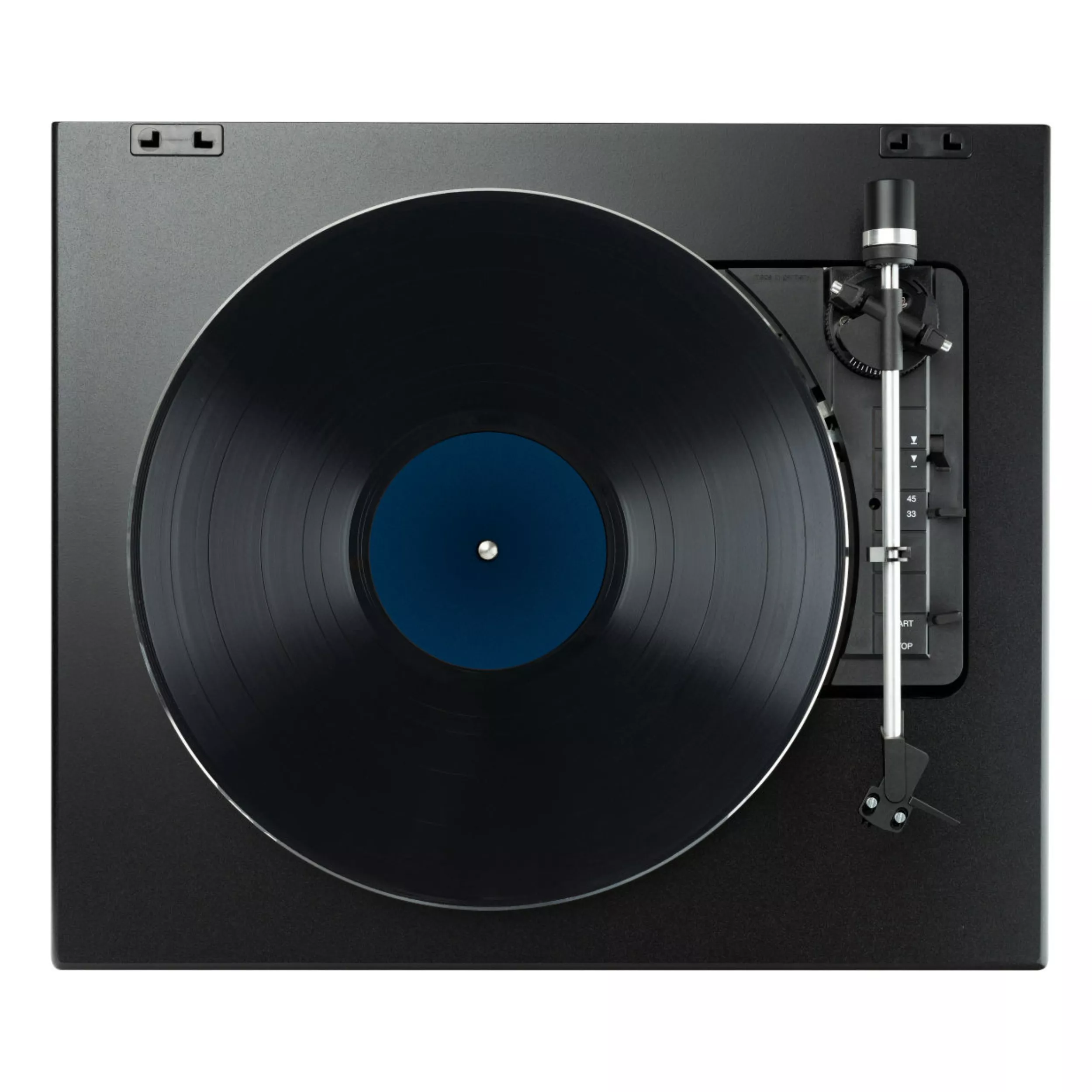 Rekkord Audio Plattenspieler F300 in Schwarz Oberseite