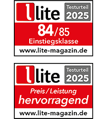 lite Magazin Testsiegel lite Magazin Testsiegel für nuJubilee 50 84 von 85 Einstiegsklasse Preis-Leistung: Hervorragend