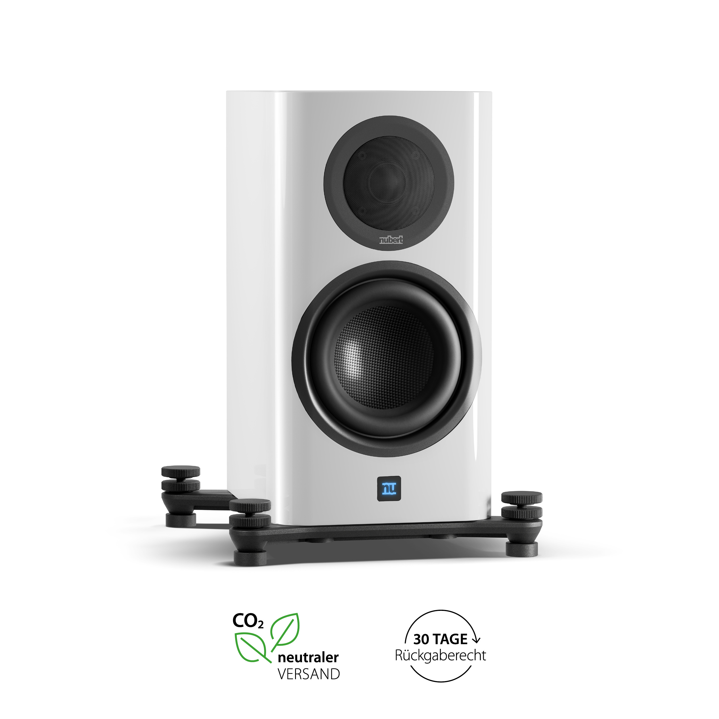 nuZeo 3 Weiß Front mit Icons nuZeo 3 Weiß Front mit Icons