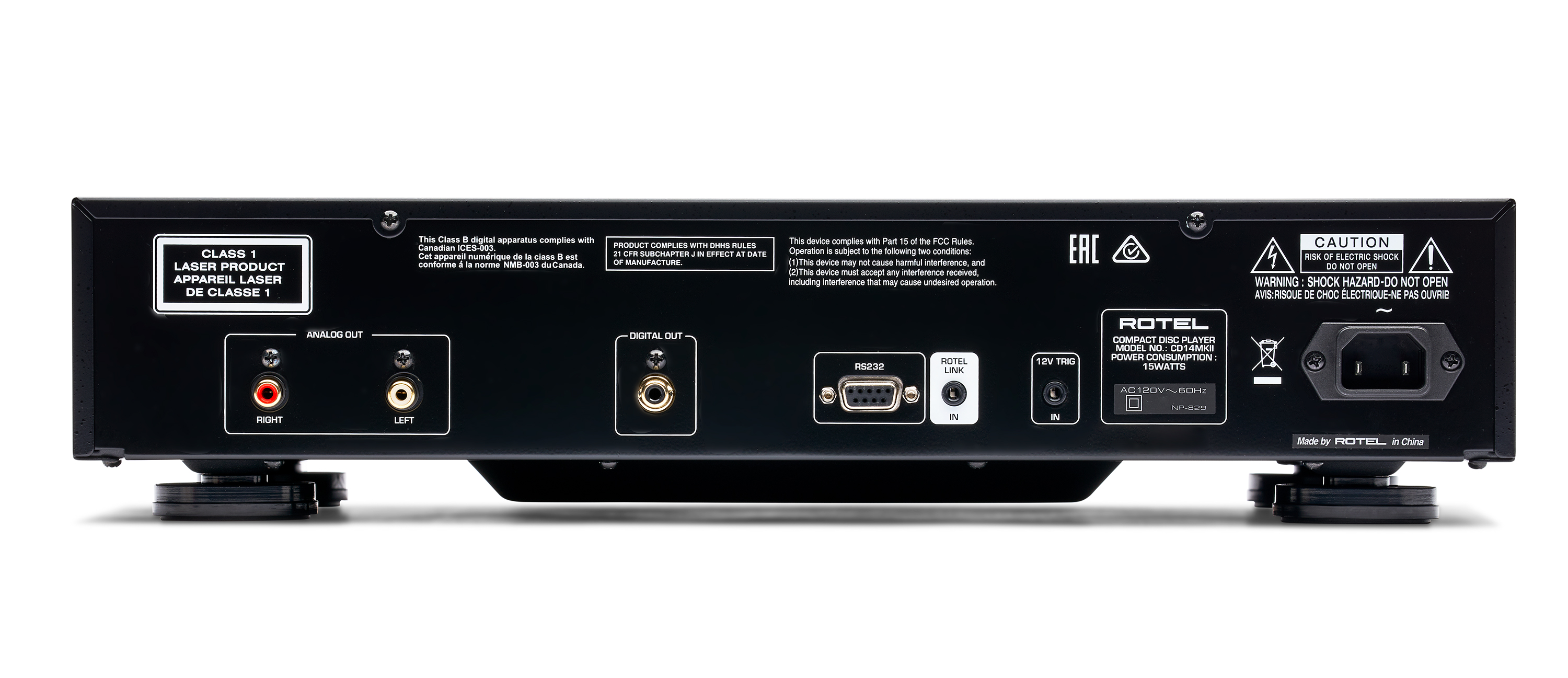 Rotel CD14MKII Rückseite Rotel CD14MKII Rückseite