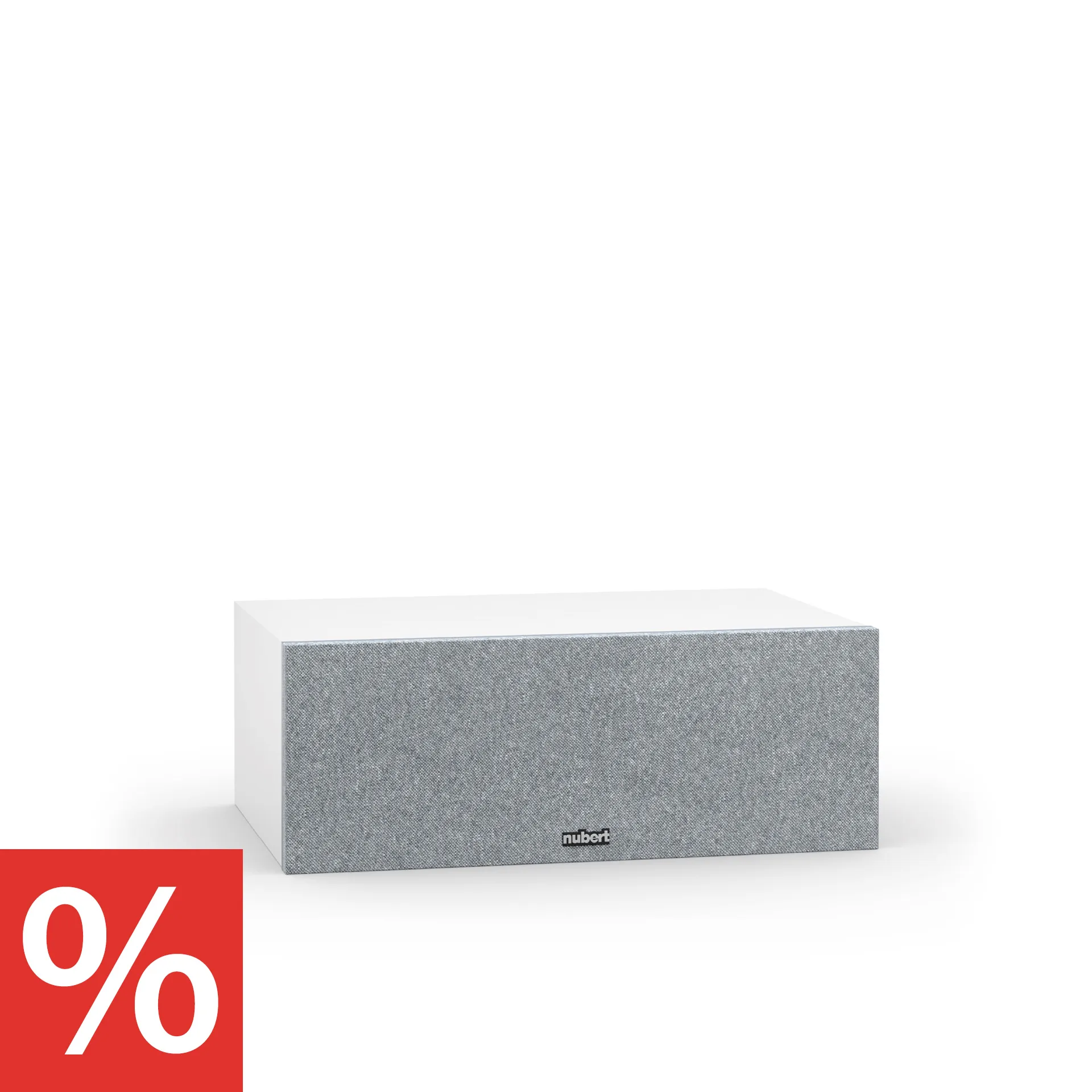 nuBoxx B 50 centre speaker in light grey with attached cover B Stock