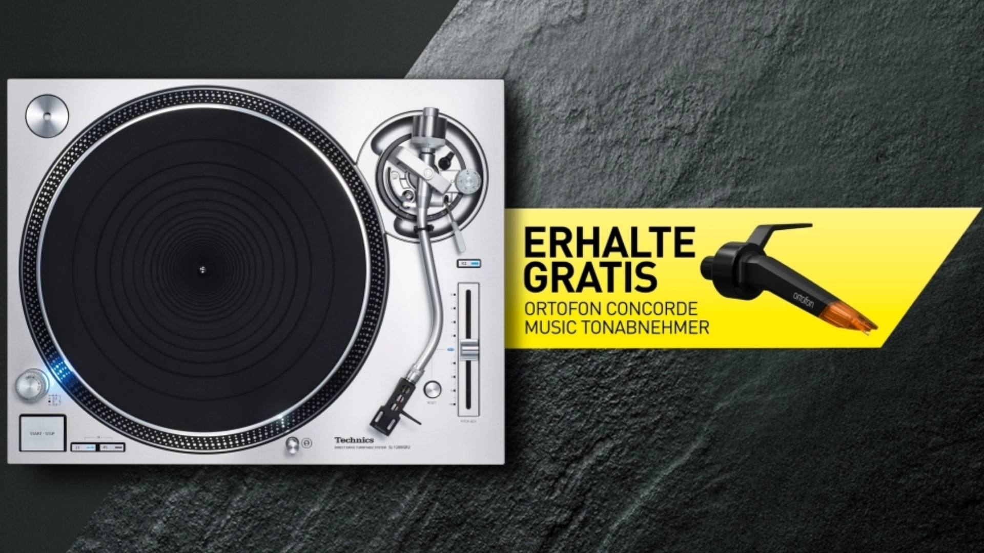 Technics-1200 mit Bronze Cover