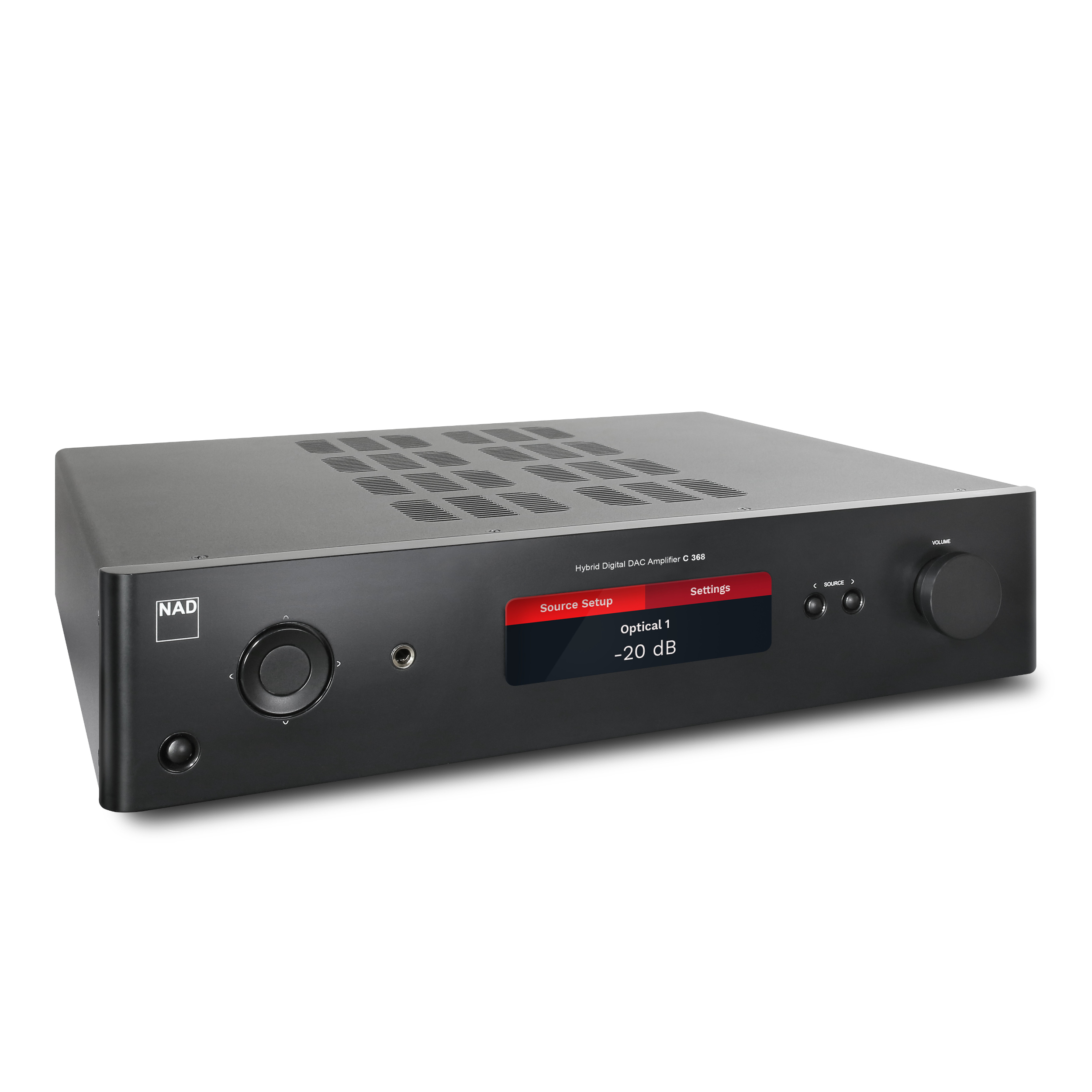 NAD C368 stereo integrated amplifier front turned NAD C368 stereo integrated amplifier front turned