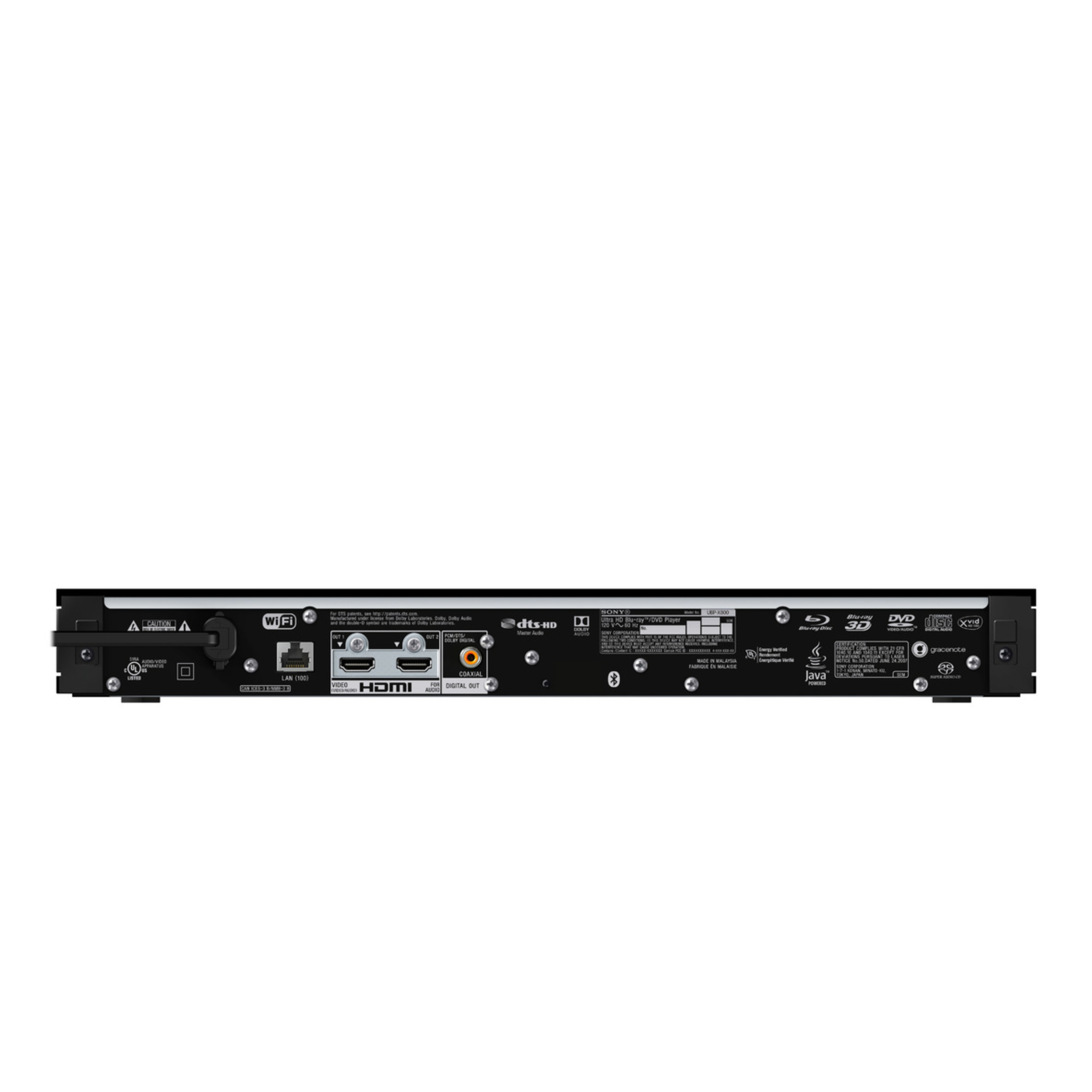 Uhd Bluray Player Sony Rear Uhd Bluray Player Sony Rear