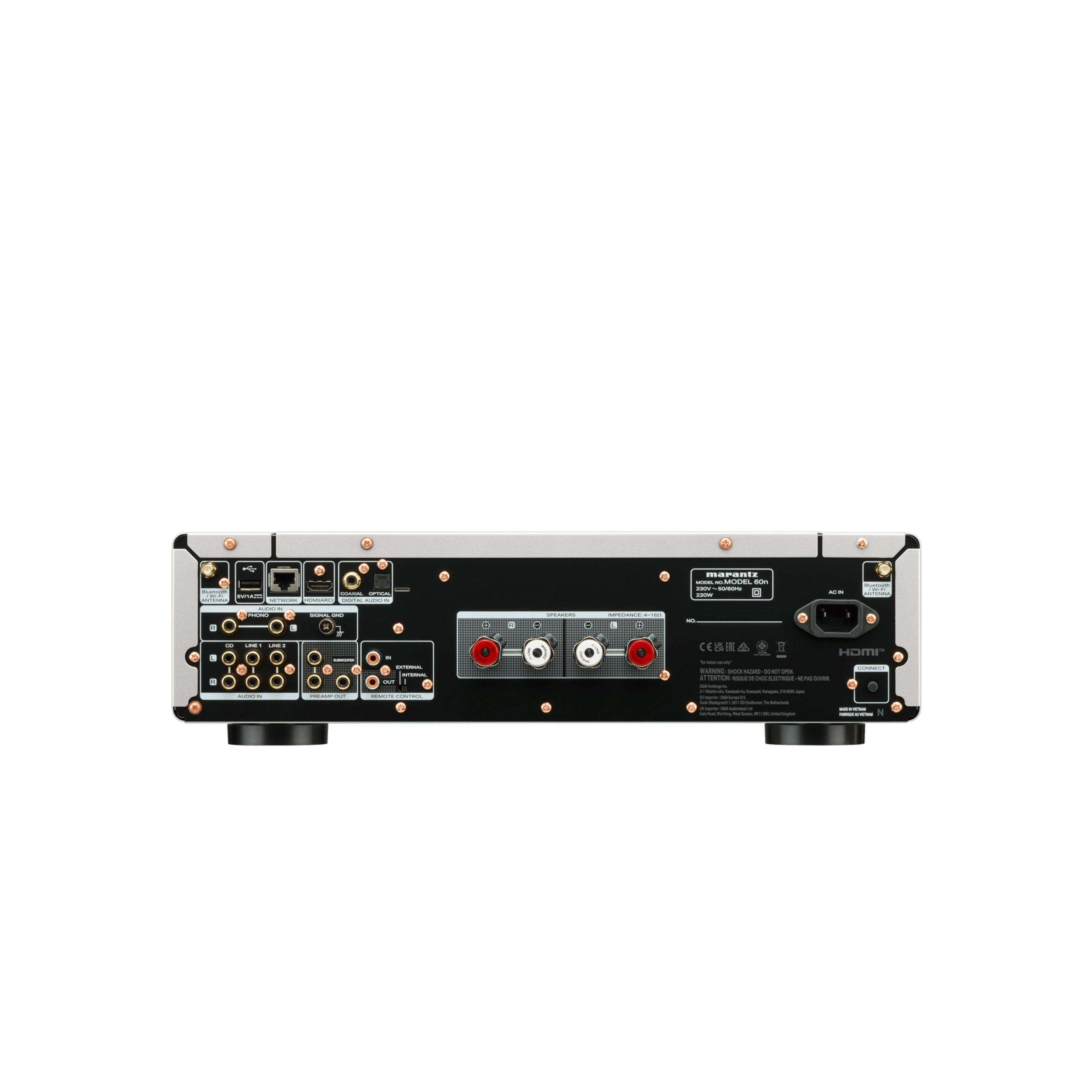 Marantz Model 60n rear Marantz Model 60n rear silver gold