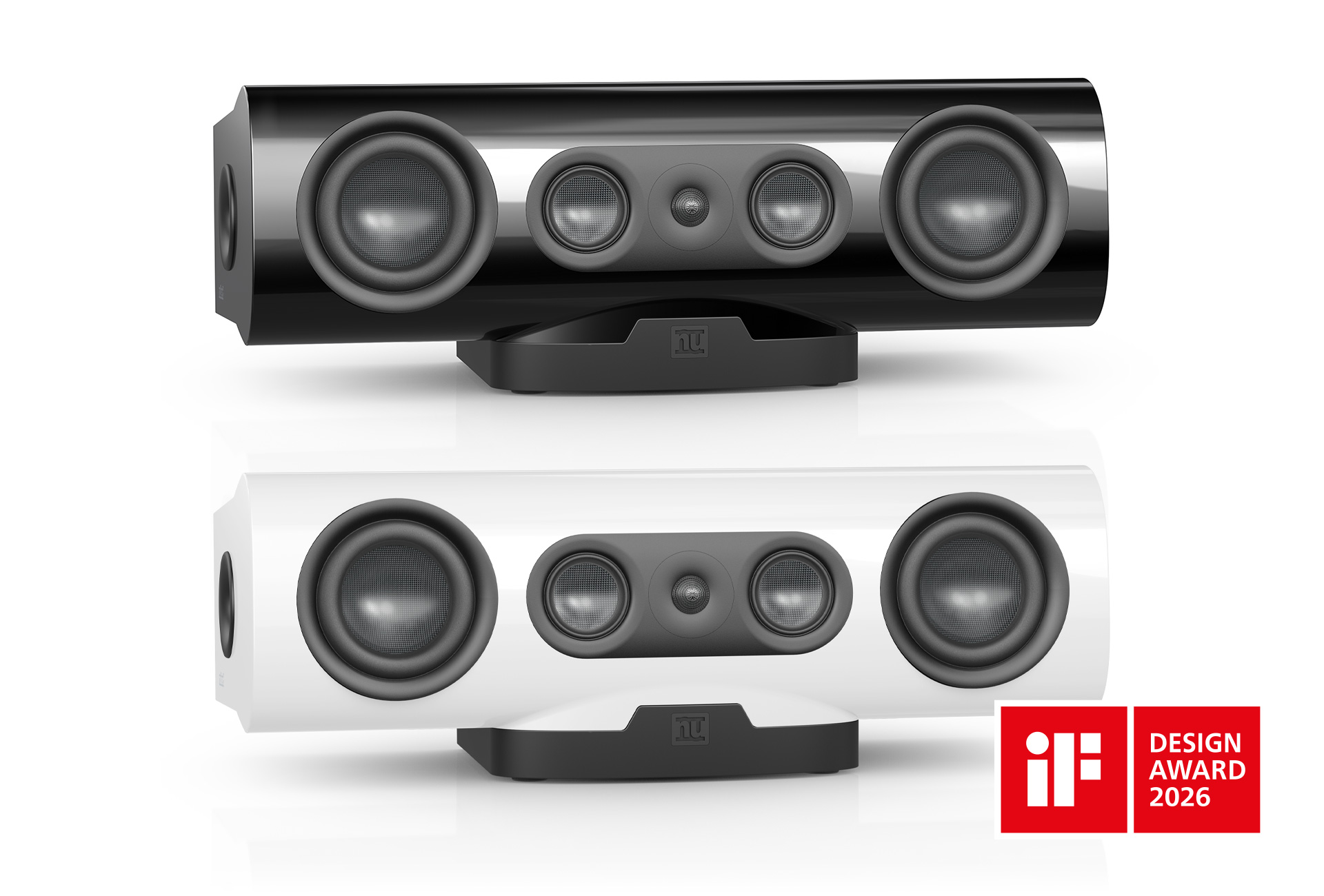 nuVero nova 7 schwarz und weiß Frontansicht IF Award