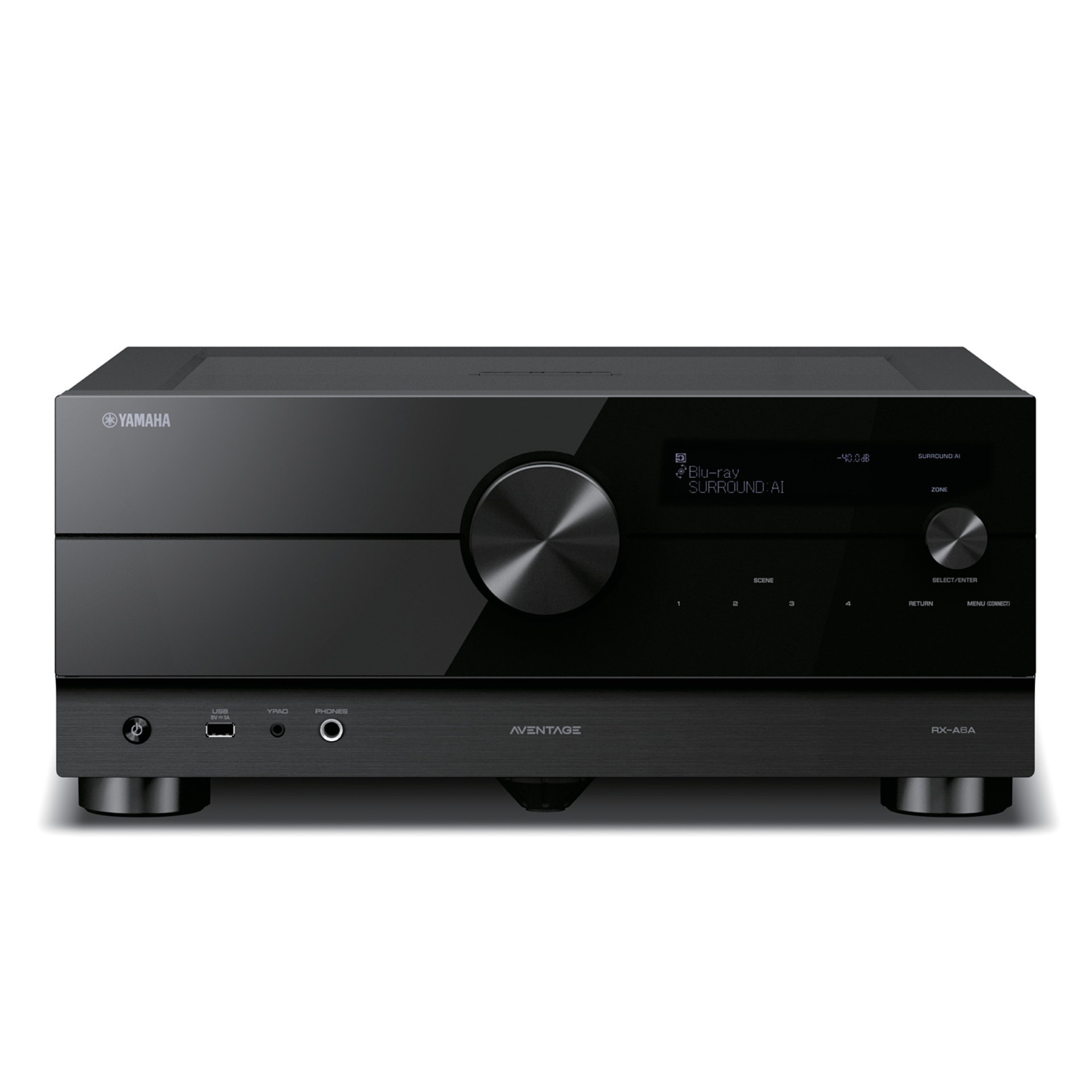 Yamaha AV Receiver RX-A6A black front panel Yamaha AV Receiver RX-A6A black front panel
