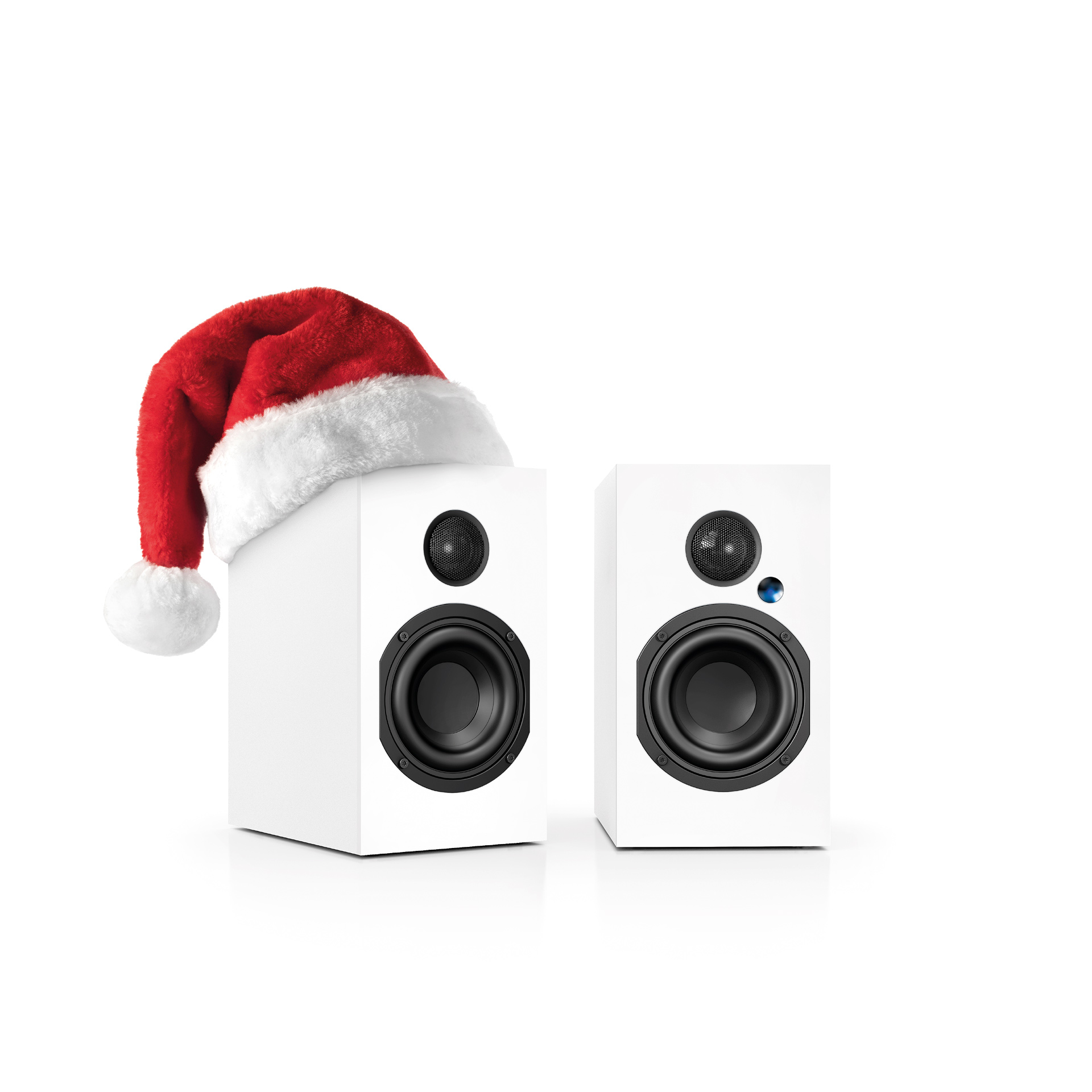 nuBoxx A-125 pro weiß mit Weihnachtsmütze