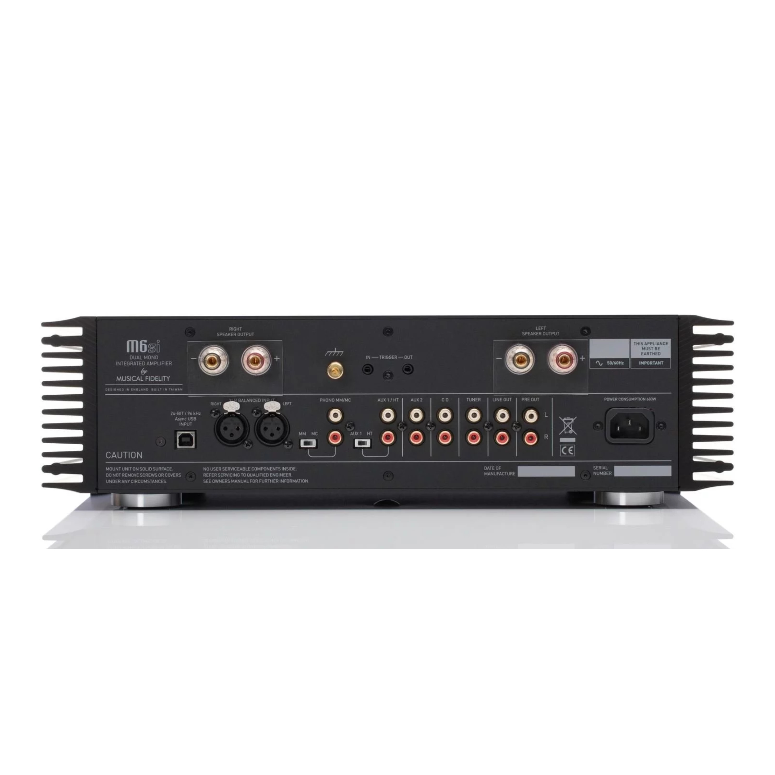 Musical Fidelity Stereo Verstärker M6si Rückseite Musical Fidelity Stereo Verstärker M6si Rückseite