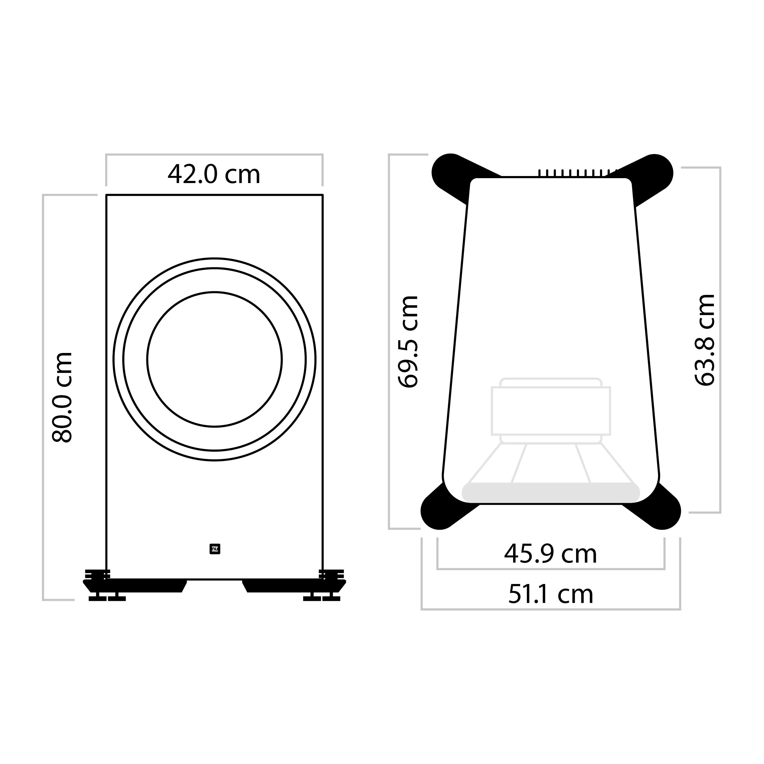 nuZeo 8w Dimensions