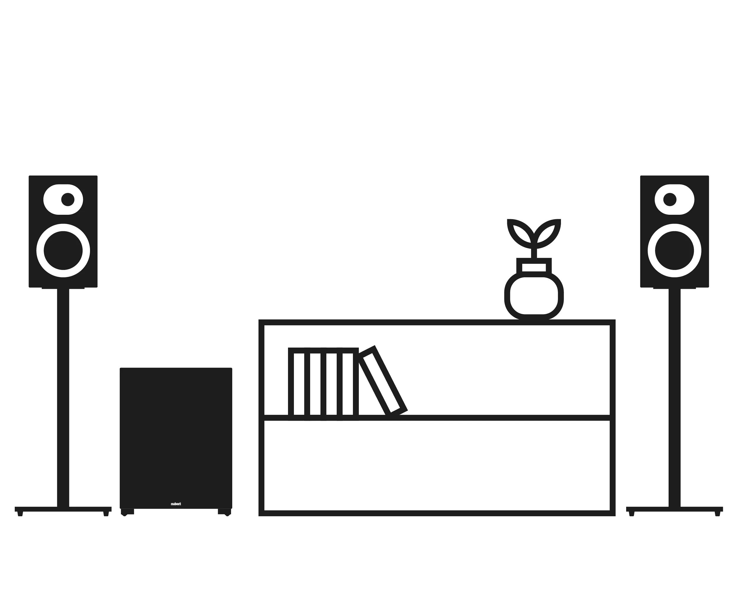 nuLine 34 Anwendungsbeispiel nuLine 34 Anwendungsbeispiel mit Subwoofer