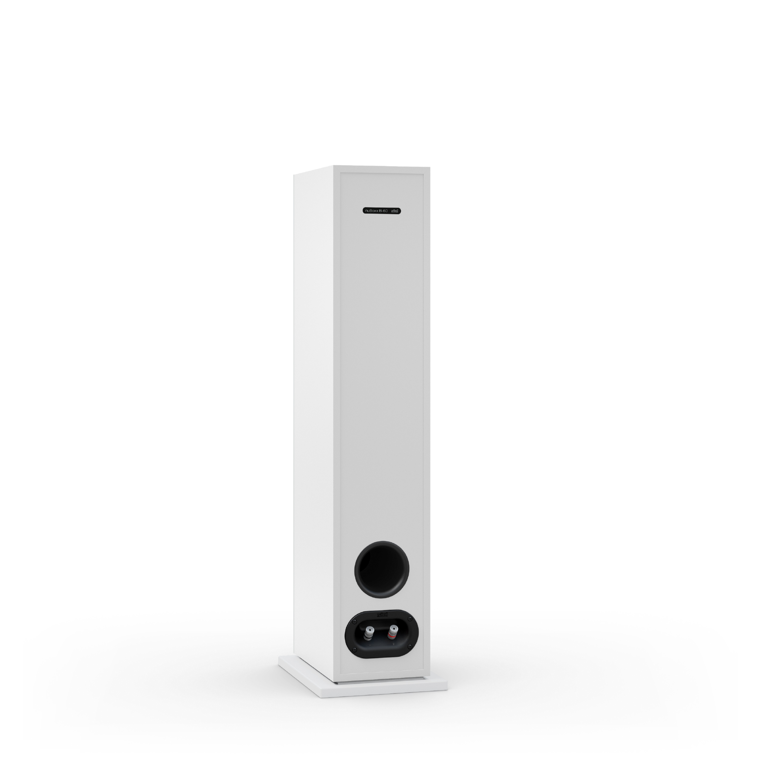 nuBoxx B 60 Backside nuBoxx B 60 floorstanding loudspeaker in White Backside