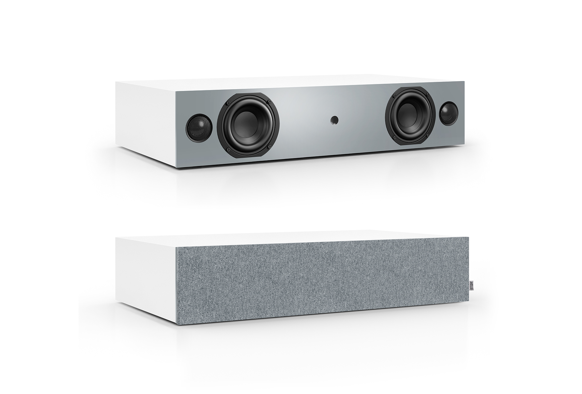nuBoxx AS.225 weiß mit grauer Front mit und ohne Blende nuBoxx AS.225 weiß mit grauer Front mit und ohne Blende