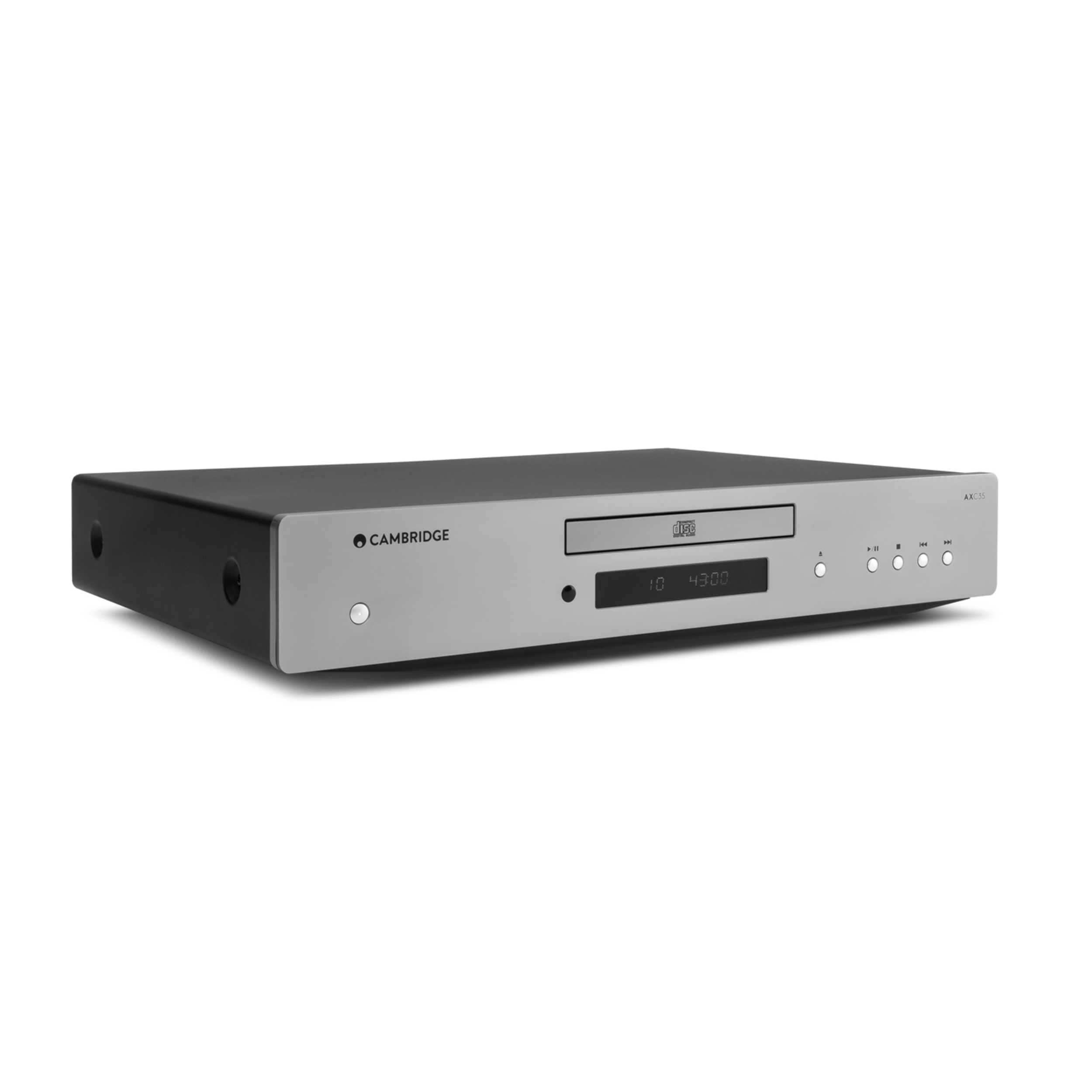 Cambridge CD-Player AXC35 grau front gedreht Cambridge CD-Player AXC35 grau front gedreht