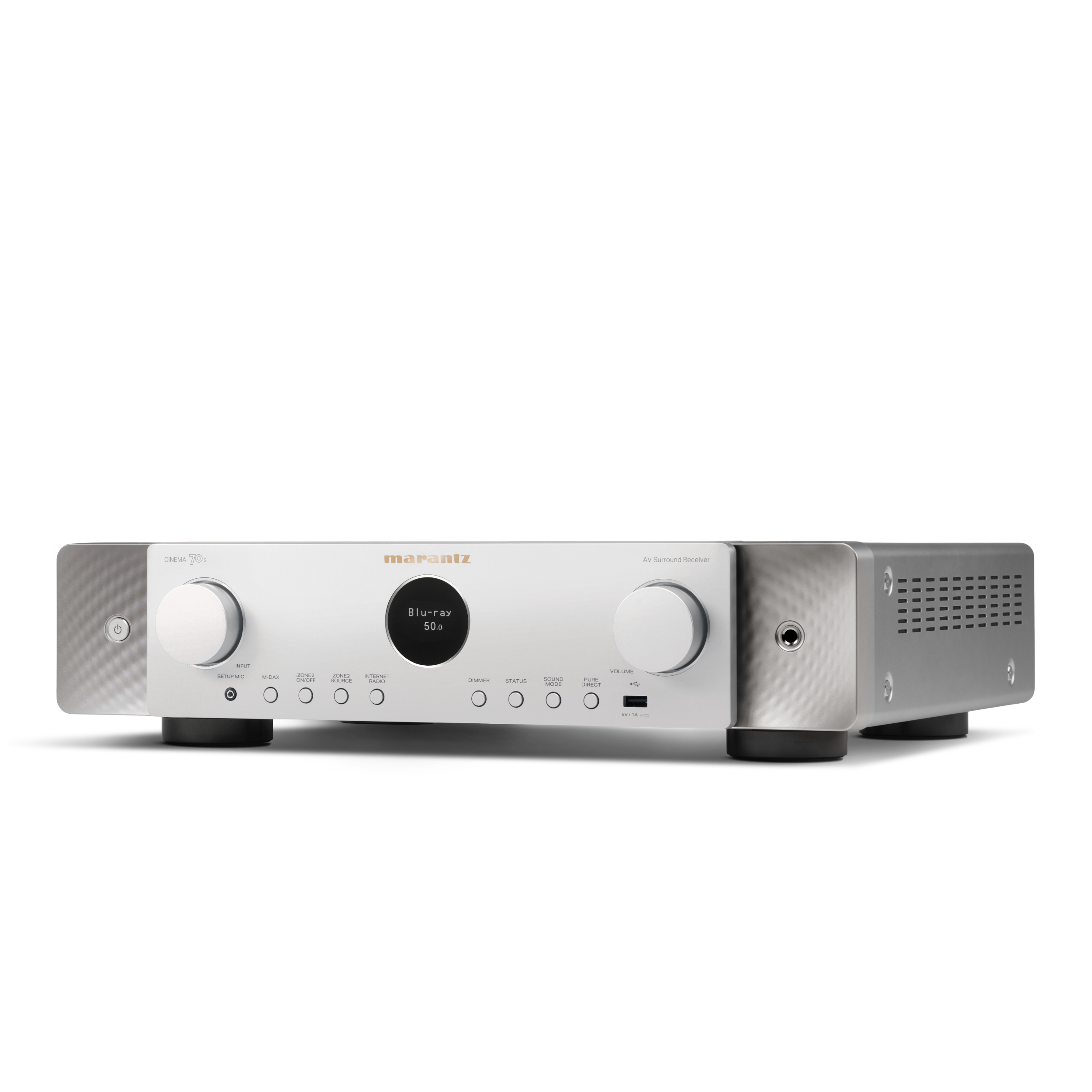 Marantz Cinema 70 Silver Gold front turned Marantz Cinema 70 Silver Gold front turned