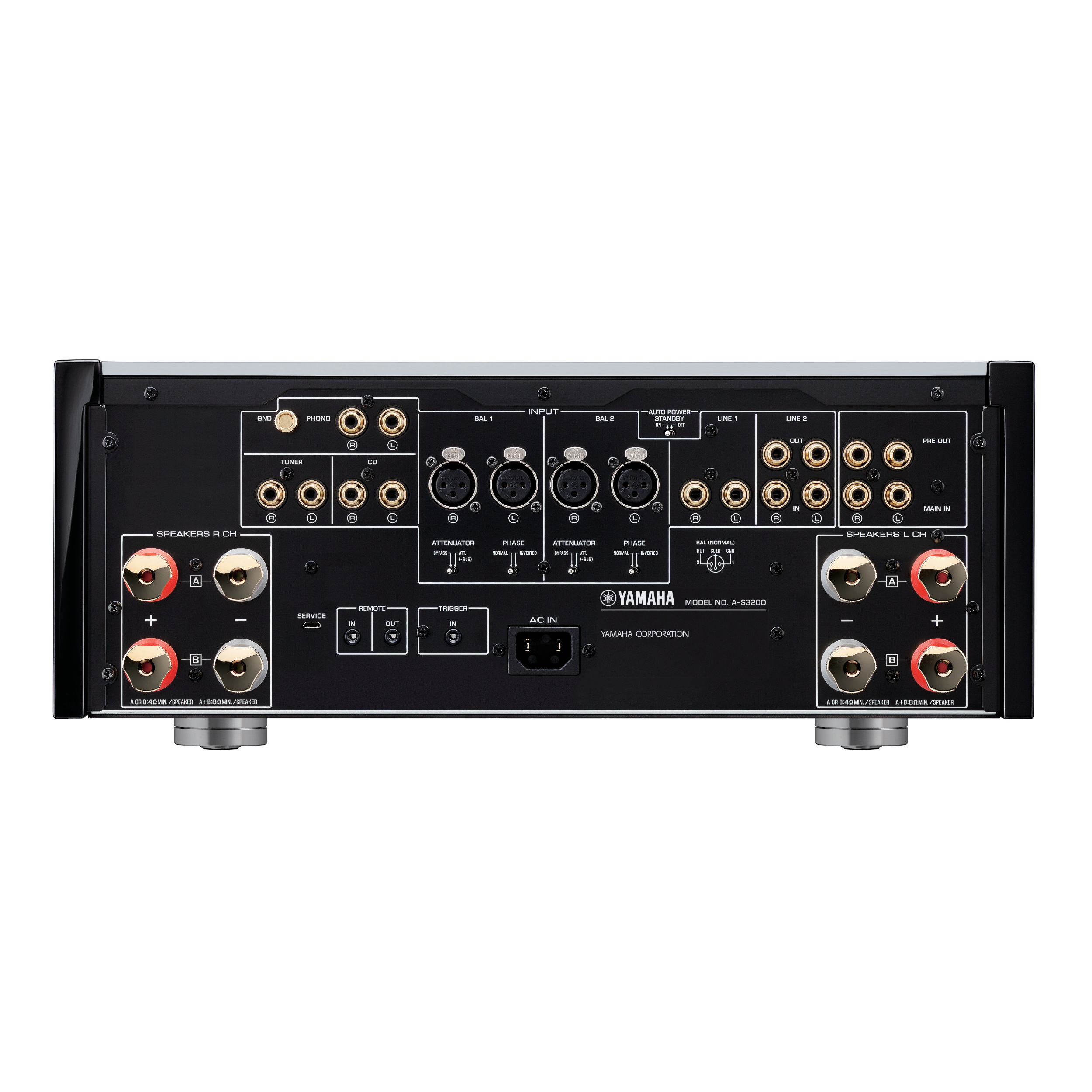 Yamaha A-S3200 Stereo Verstärker Rückseite Yamaha A-S3200 Stereo Verstärker Rückseite