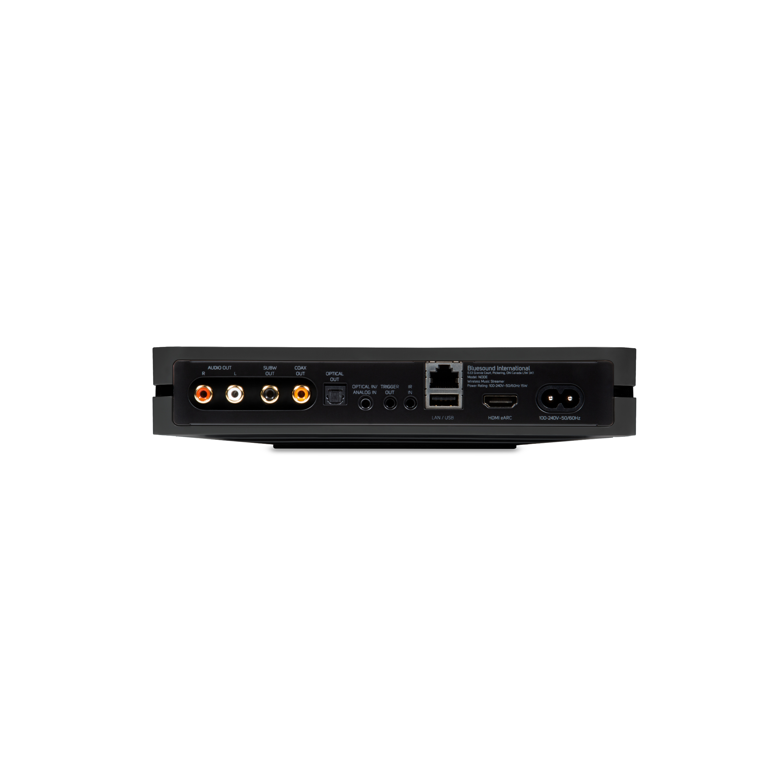 Bluesound Netzwerkplayer Node schwarz back Bluesound Netzwerkplayer Node schwarz back