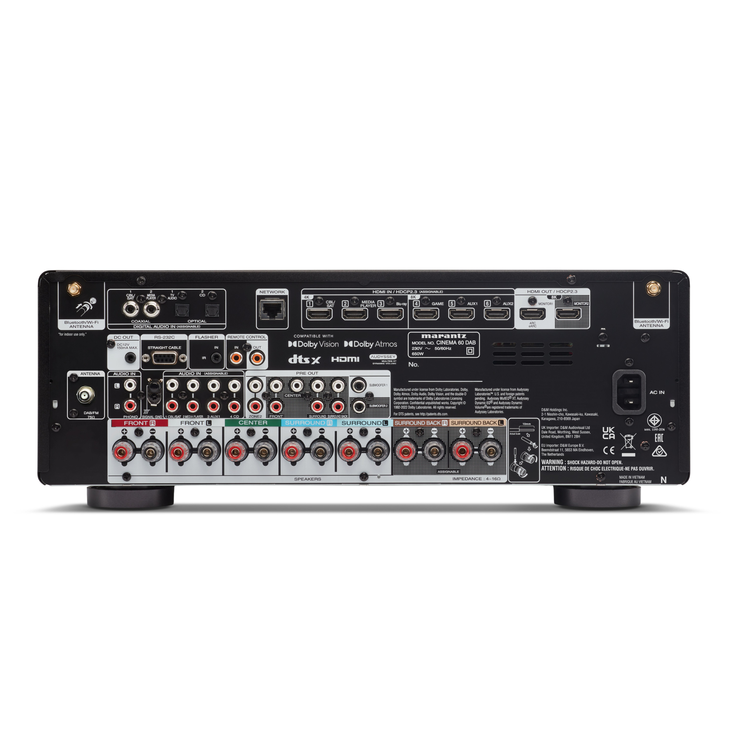 Marantz Cinema 60 DAB rear panel  Marantz Cinema 60 DAB rear panel