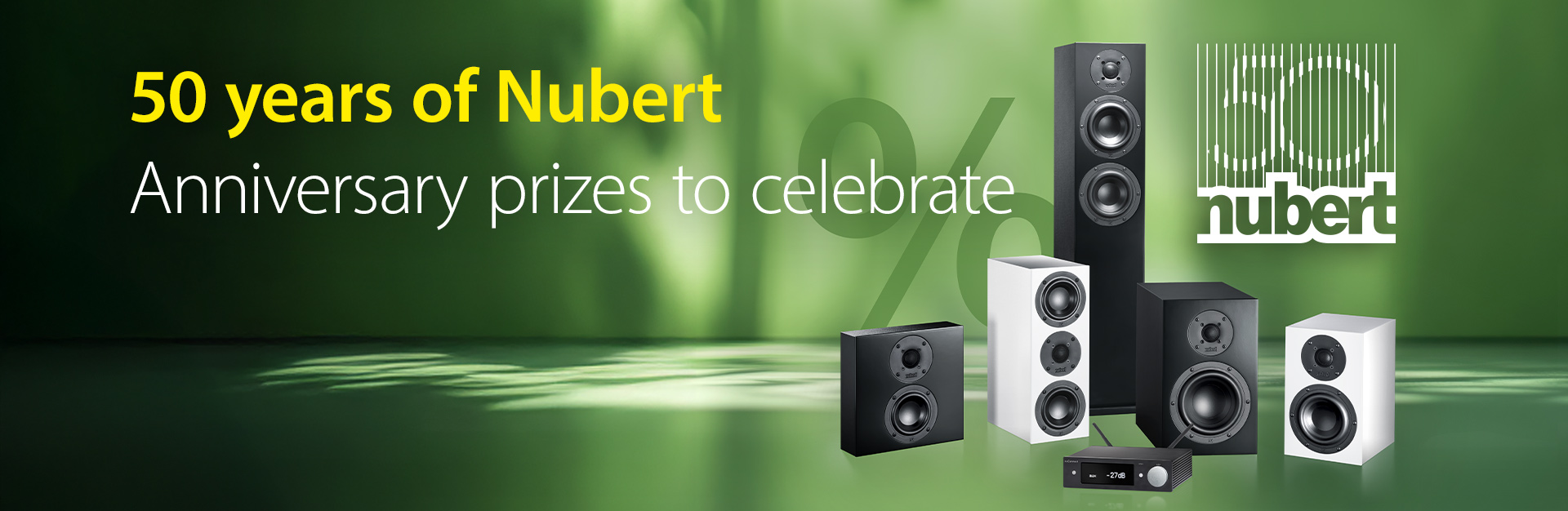 50 years of Nubert - Passive May campaign 50 years of Nubert - Passive May campaign