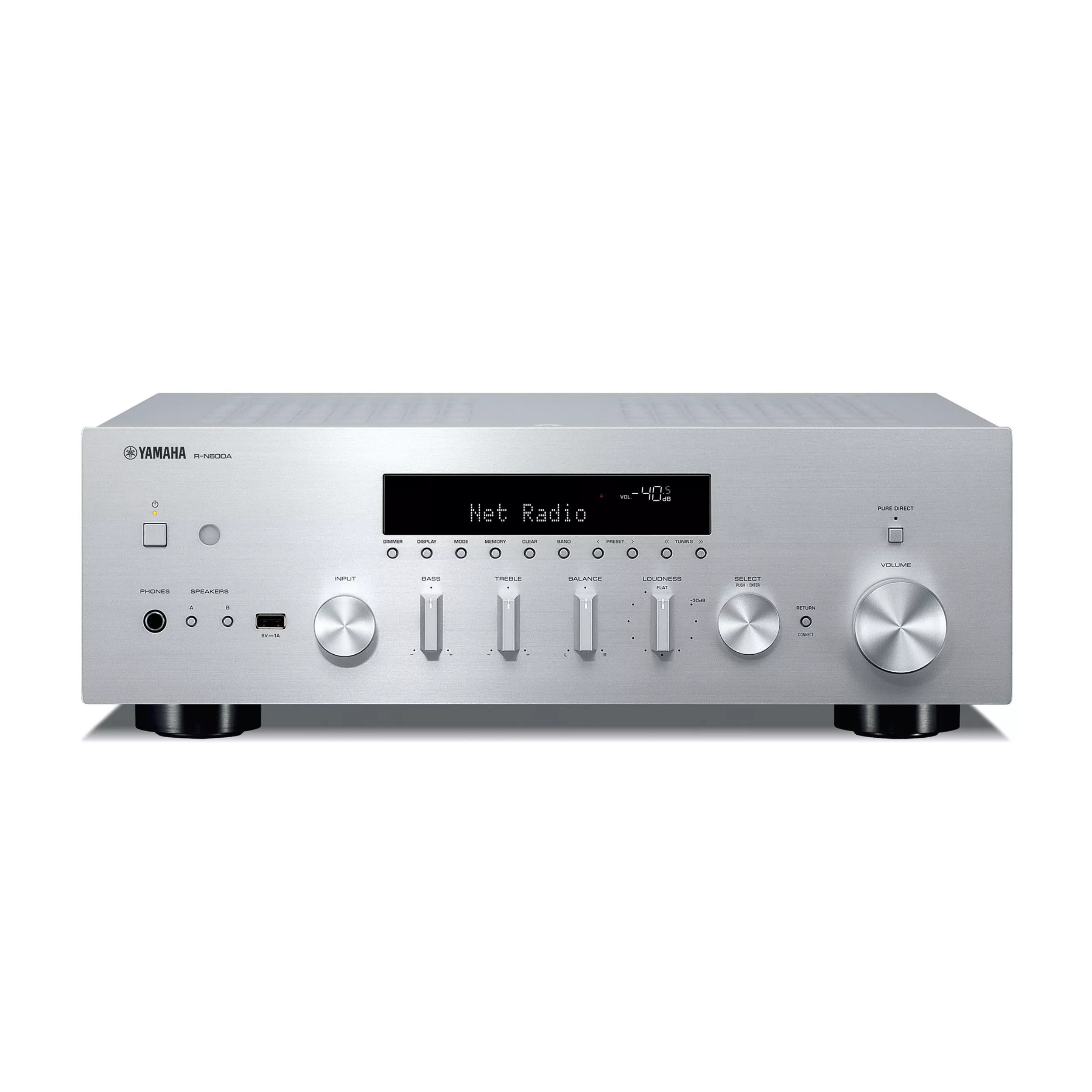 Yamaha Stereoreceiver R-N600A silber Rückseite