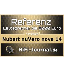 Testsiegel 12/2025Referent nuVero nova 14 von HiFi-Journal