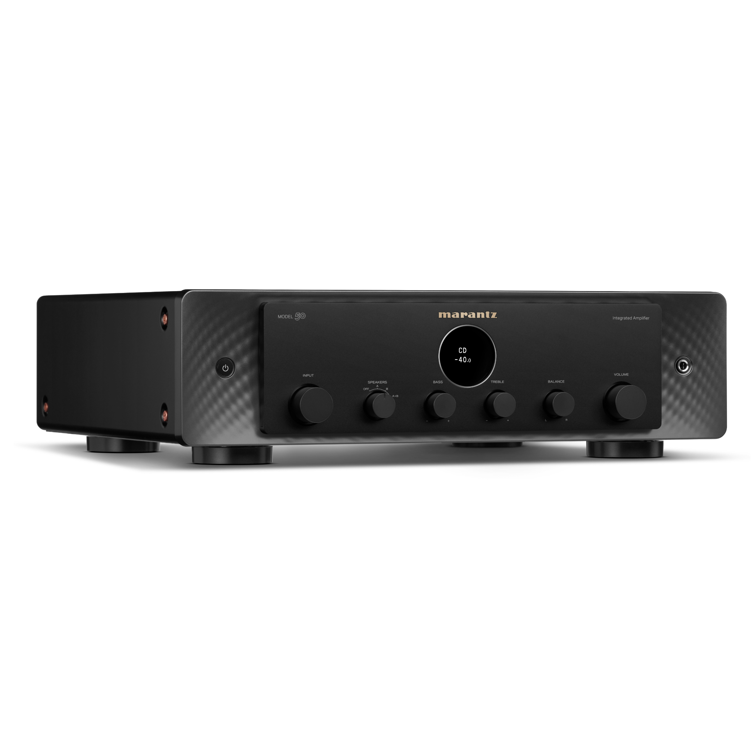 Marantz Model 50 Stereo Verstärker in schwarz Vorderseite Marantz Model 50 Stereo Verstärker in schwarz Vorderseite