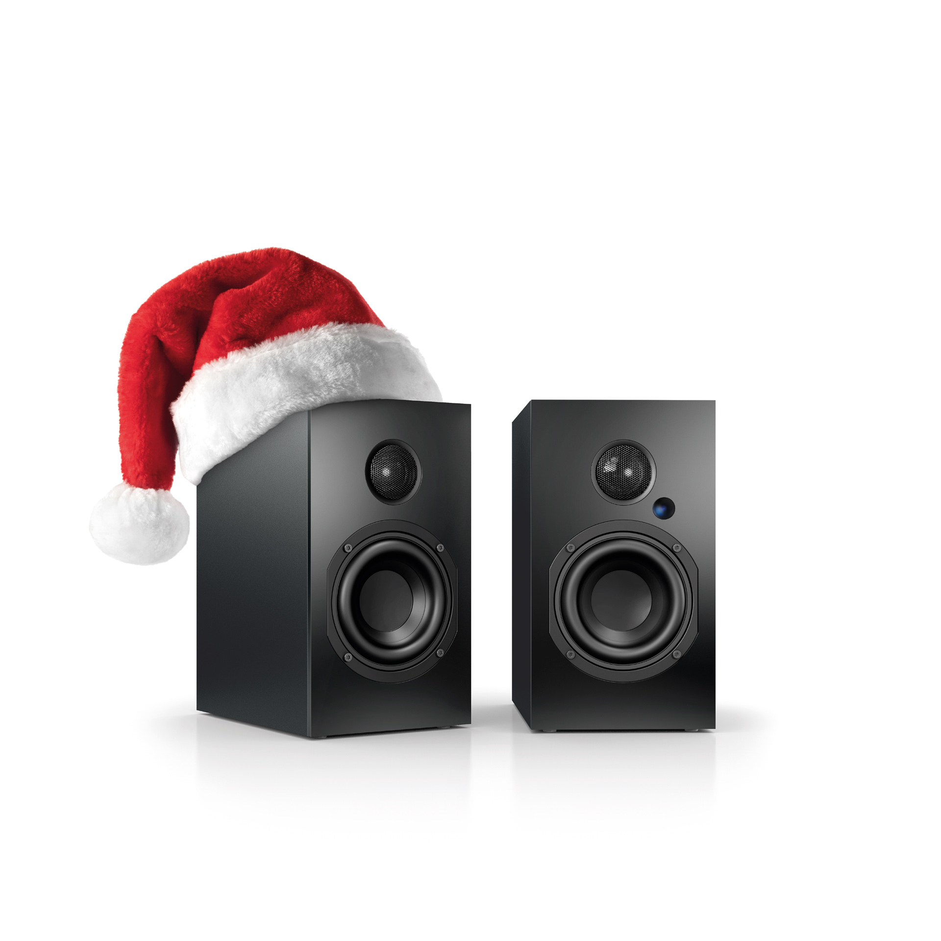 nuBoxx A-125 pro schwarz mit Weihnachtsmütze