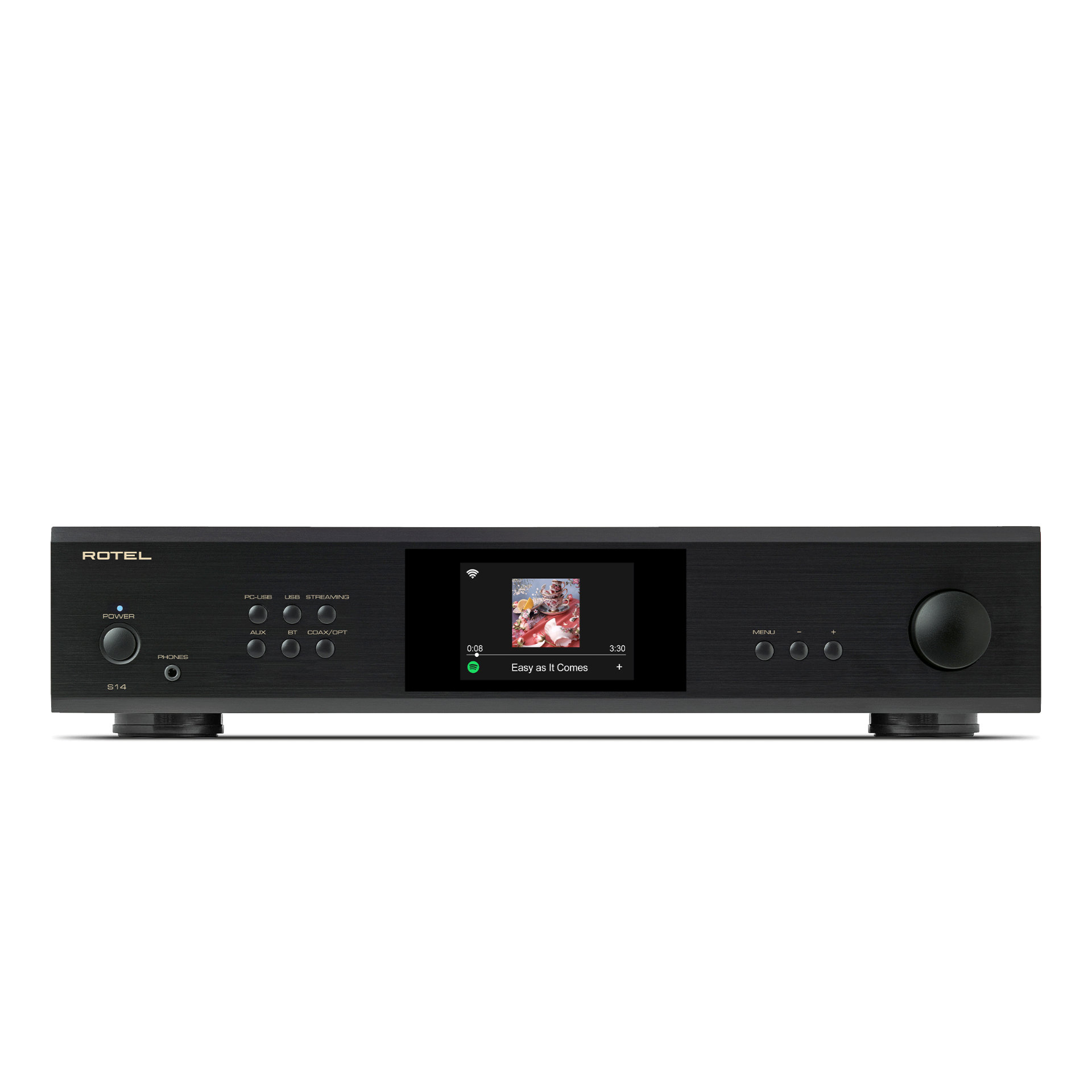 Rotel S14 in black front side Rotel S14 in black front side