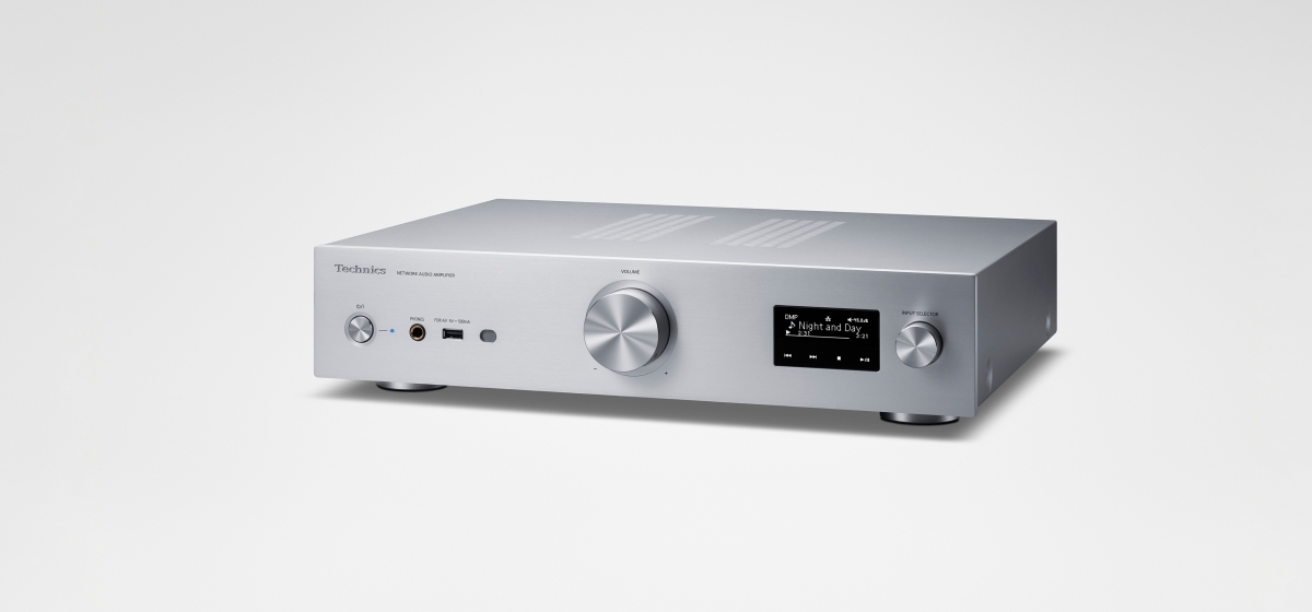 Technics SU-GX70EG Silber Vorderseite gedreht Technics SU-GX70EG Silber Vorderseite gedreht