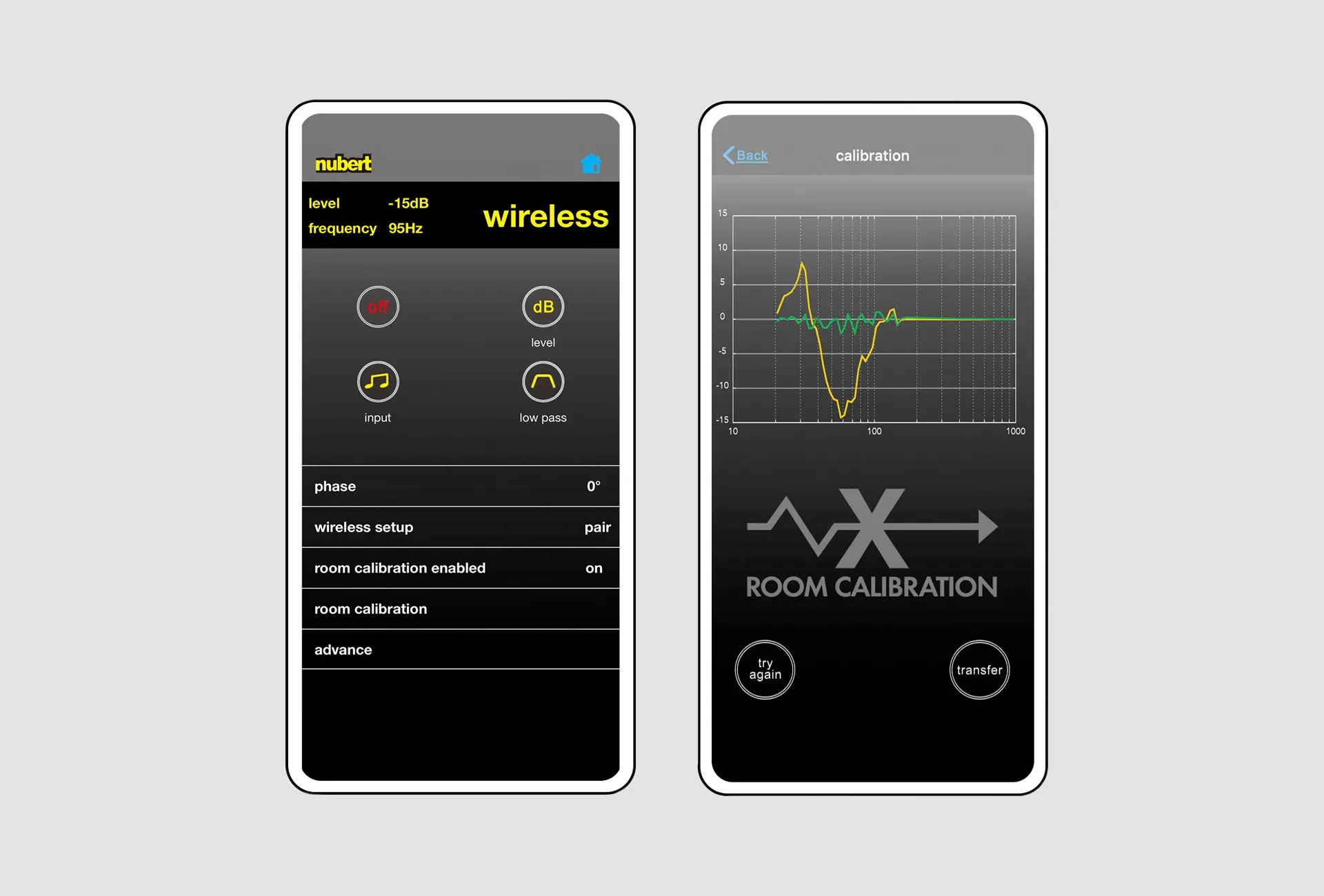 Application X-Remote pour caisson de basses