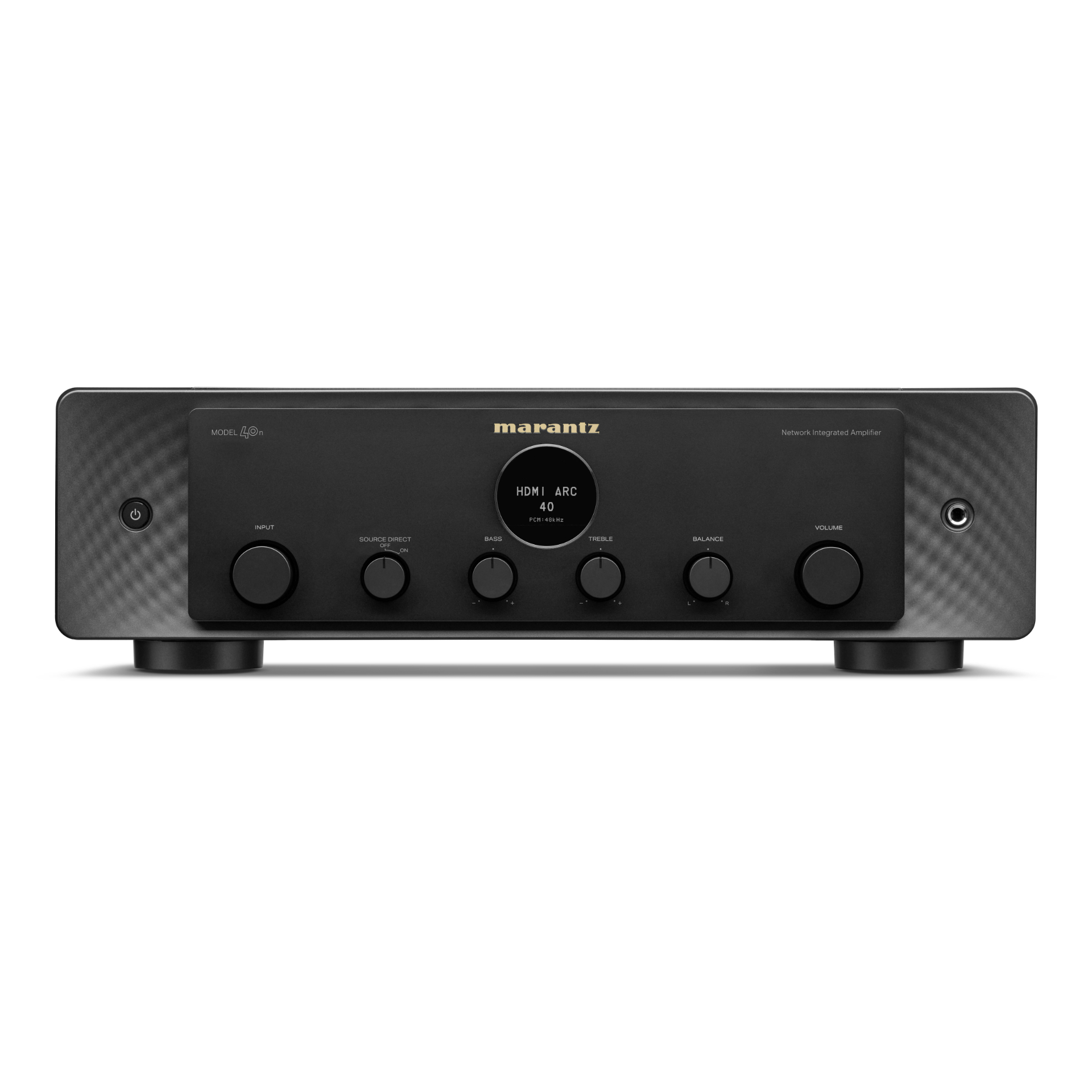 Marantz Stereo Netzwerkreceiver in Schwarz Vorderseite Marantz Stereo Netzwerkreceiver in Schwarz Vorderseite