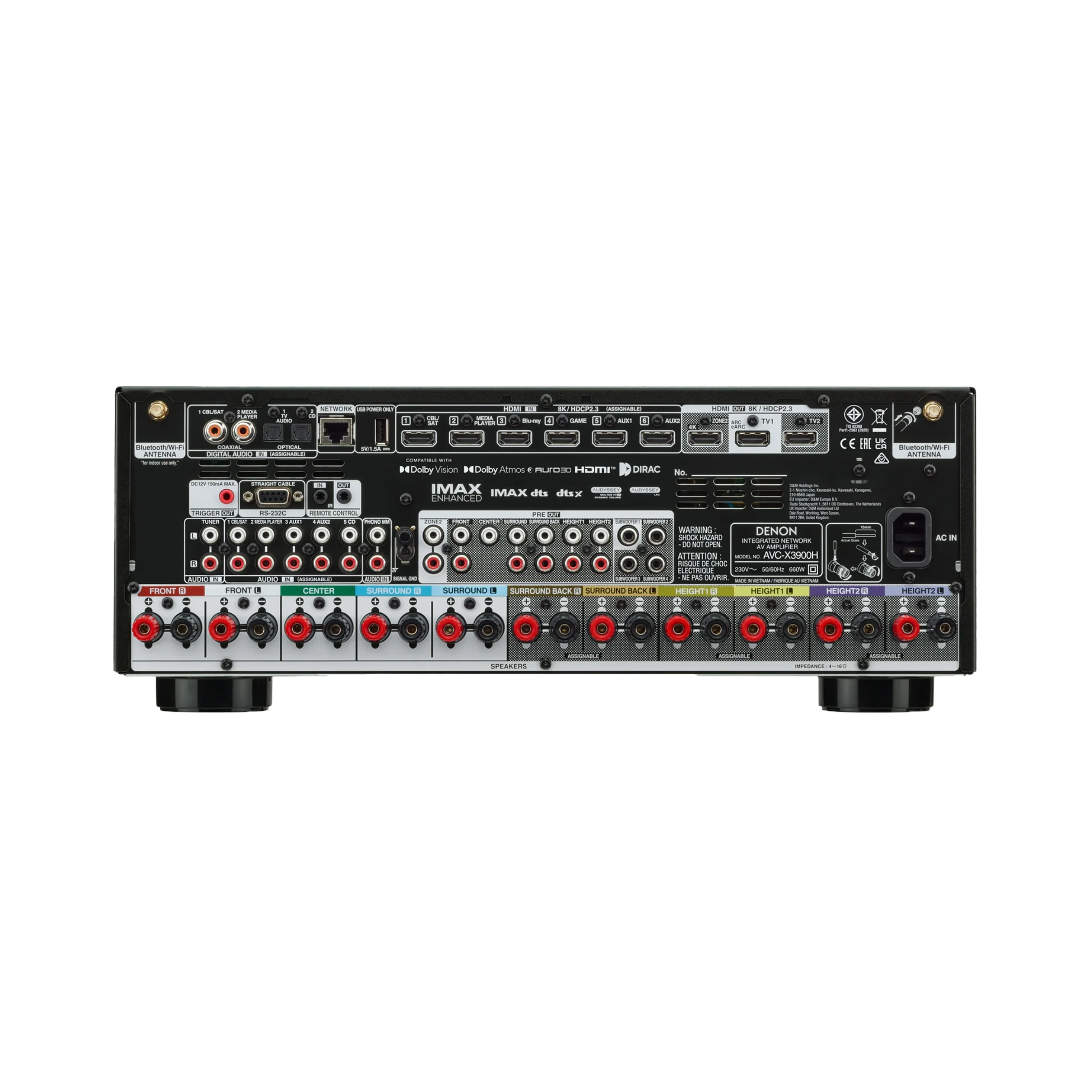 Denon AVC-X3900H Hinten