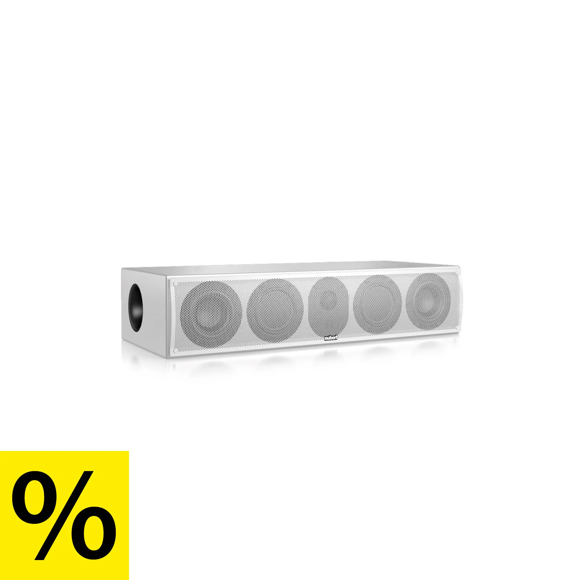 nuLine CS 174 centre speaker in White with Cover Almost Good